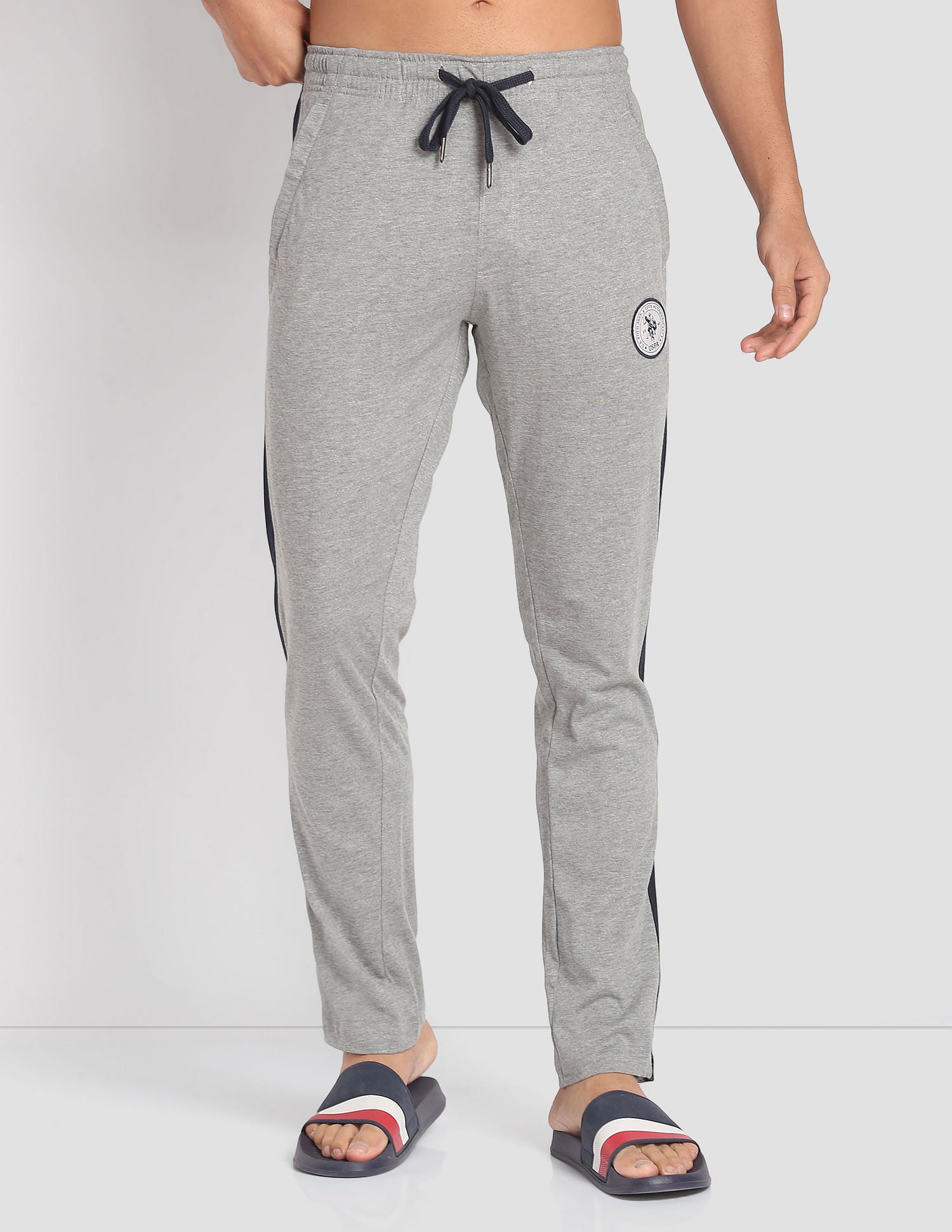 Comfort Fit Cotton Polyester I669 Lounge Track Pants - Pack Of 1 Grey - U.S. POLO ASSN. | Large