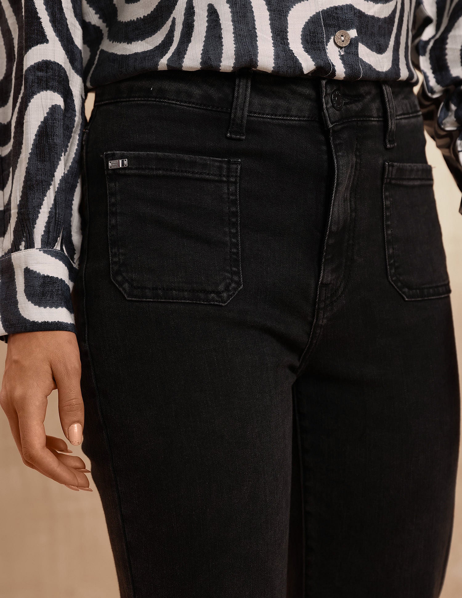 High Rise Extreme Flare Fit Jeans Dark Grey - U.S. POLO ASSN. | Large