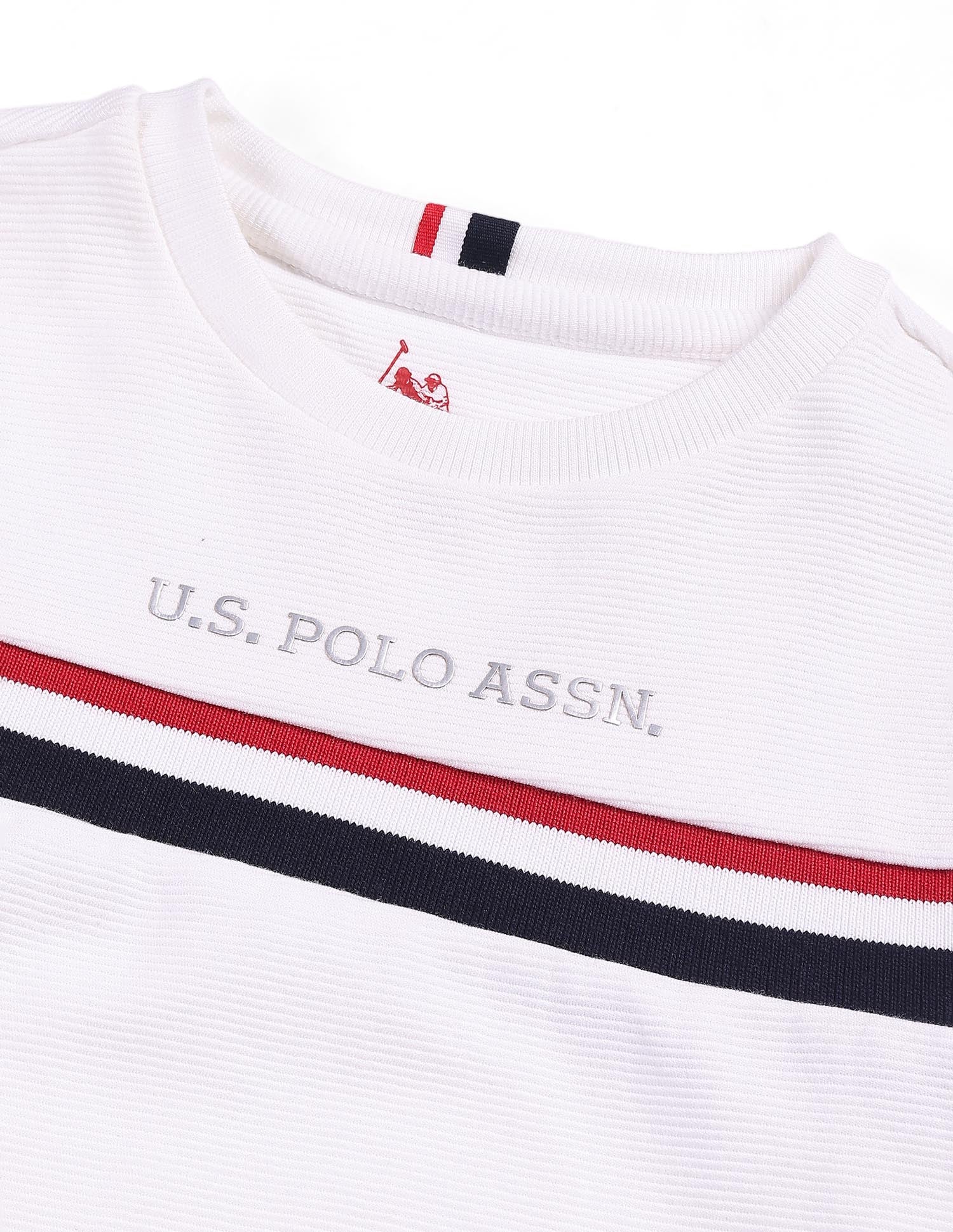 Regular fit Printed Sweatshirts White - U.S. Polo Assn. India | Large