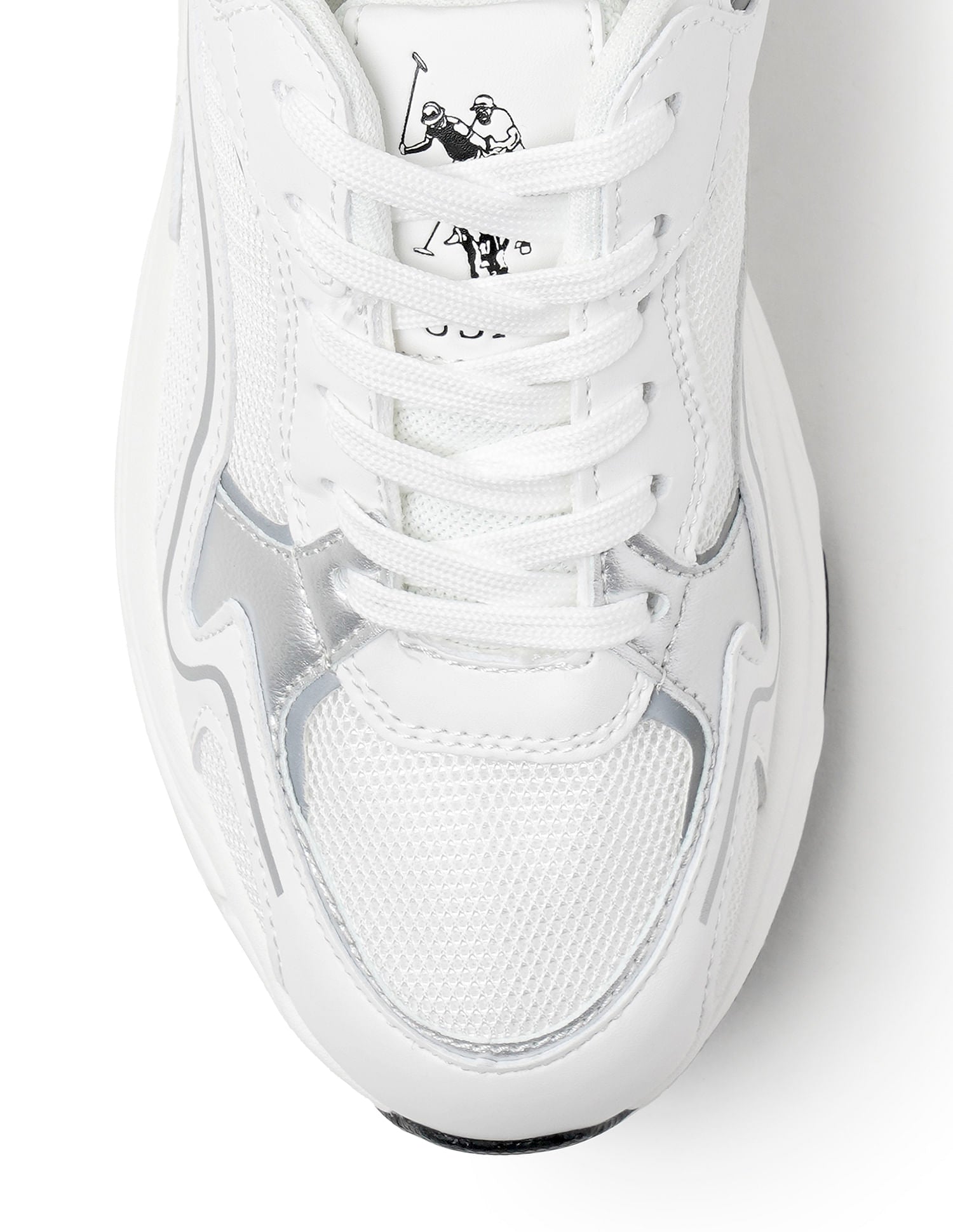 Women Metallic Logo Felicia Sneakers White - U.S. POLO ASSN. | Large