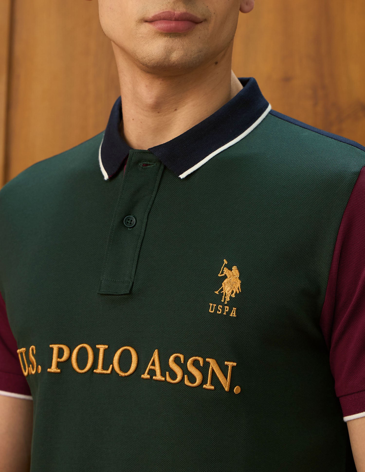 Brand Embroidered Varsity Theatre Polo Shirt Olive - U.S. POLO ASSN. | Large