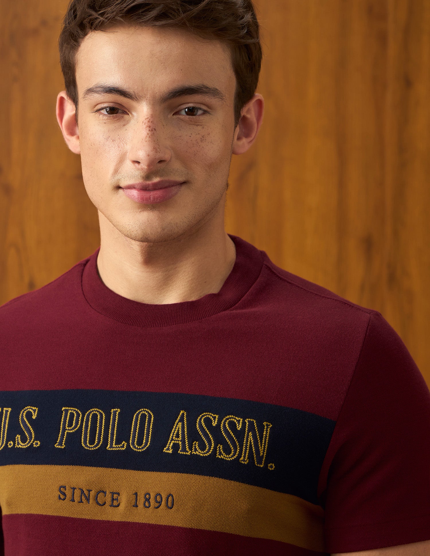 Brand Embroidered Slim Fit T-Shirt Maroon - U.S. Polo Assn. India | Large