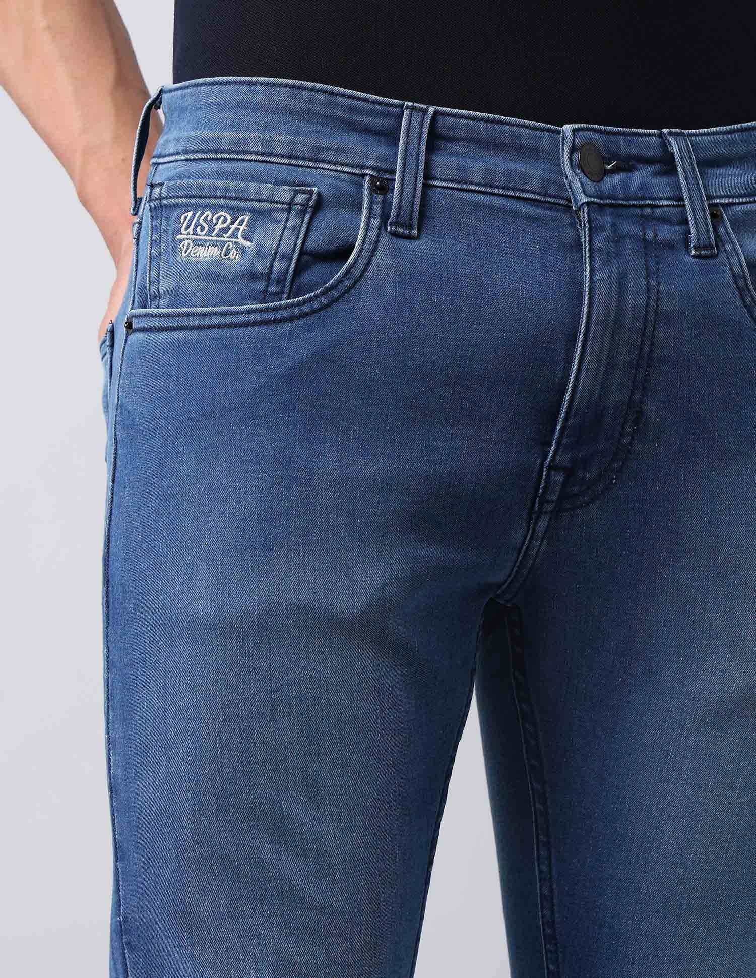 Henry Tapered Fit Blue Jeans Med Blue - U.S. Polo Assn. India | Large