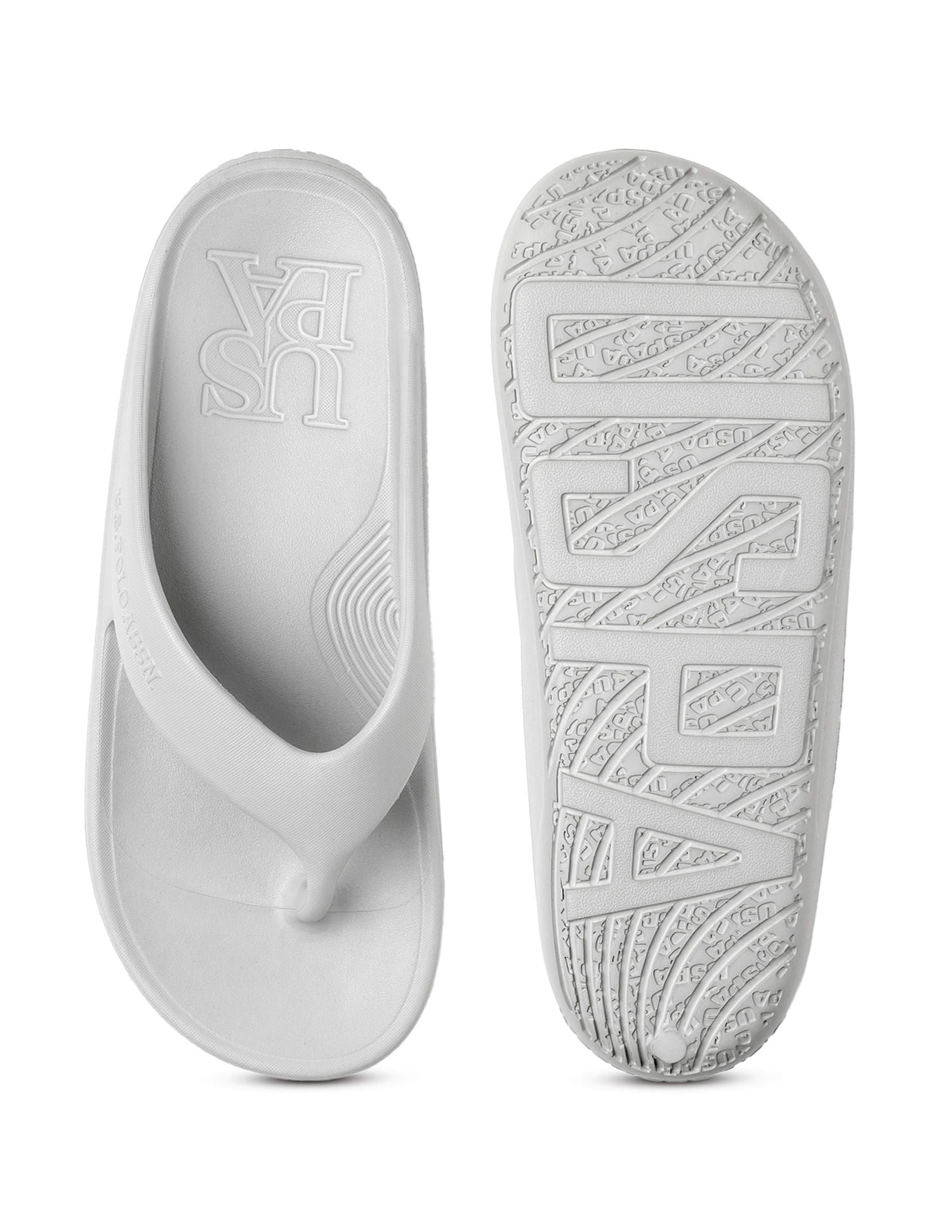 Men Axel Grey Foam Walk Flip Flop Grey - U.S. Polo Assn. India | Large