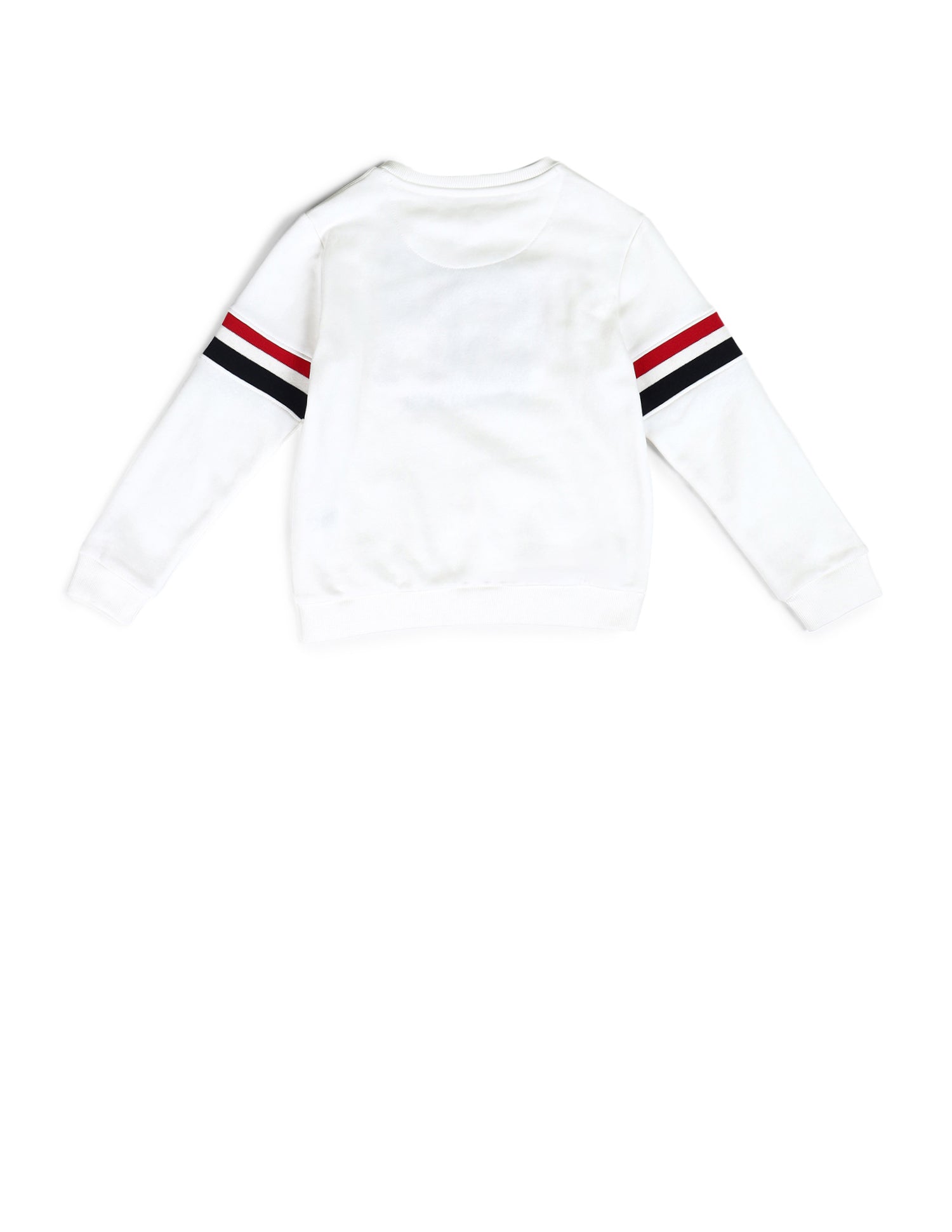 Boys Brand Appliqued Pure Cotton Sweatshirt White - U.S. Polo Assn. India | Large