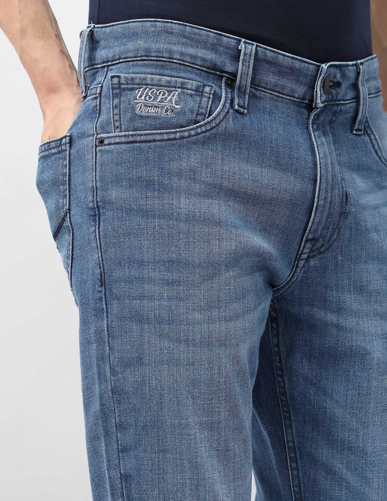 Brandon Slim Tapered Fit Whiskered Jeans Indigo - U.S. POLO ASSN. | Large