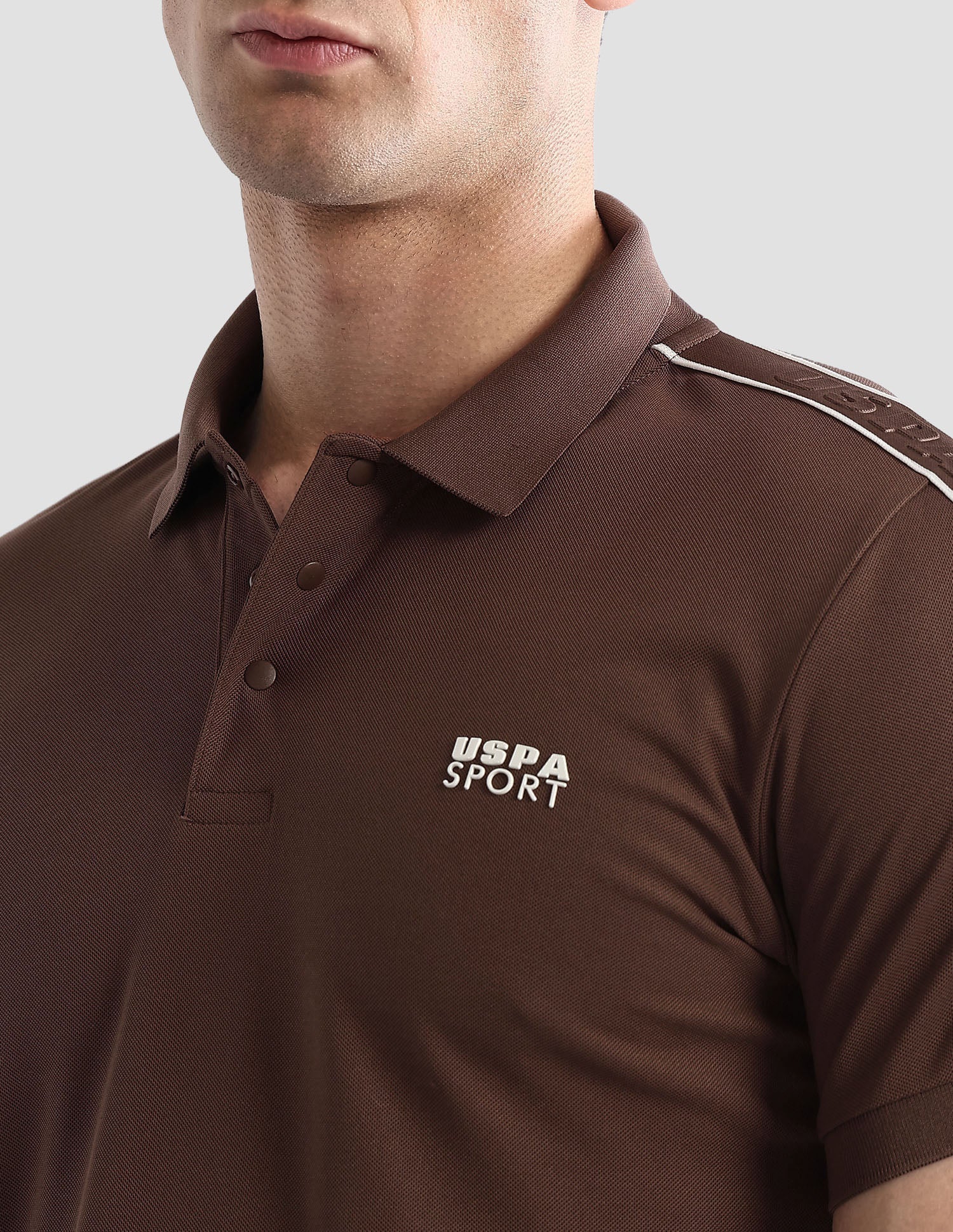 Solid Regular Fit Active Polo Shirt Brown - U.S. POLO ASSN. | Large