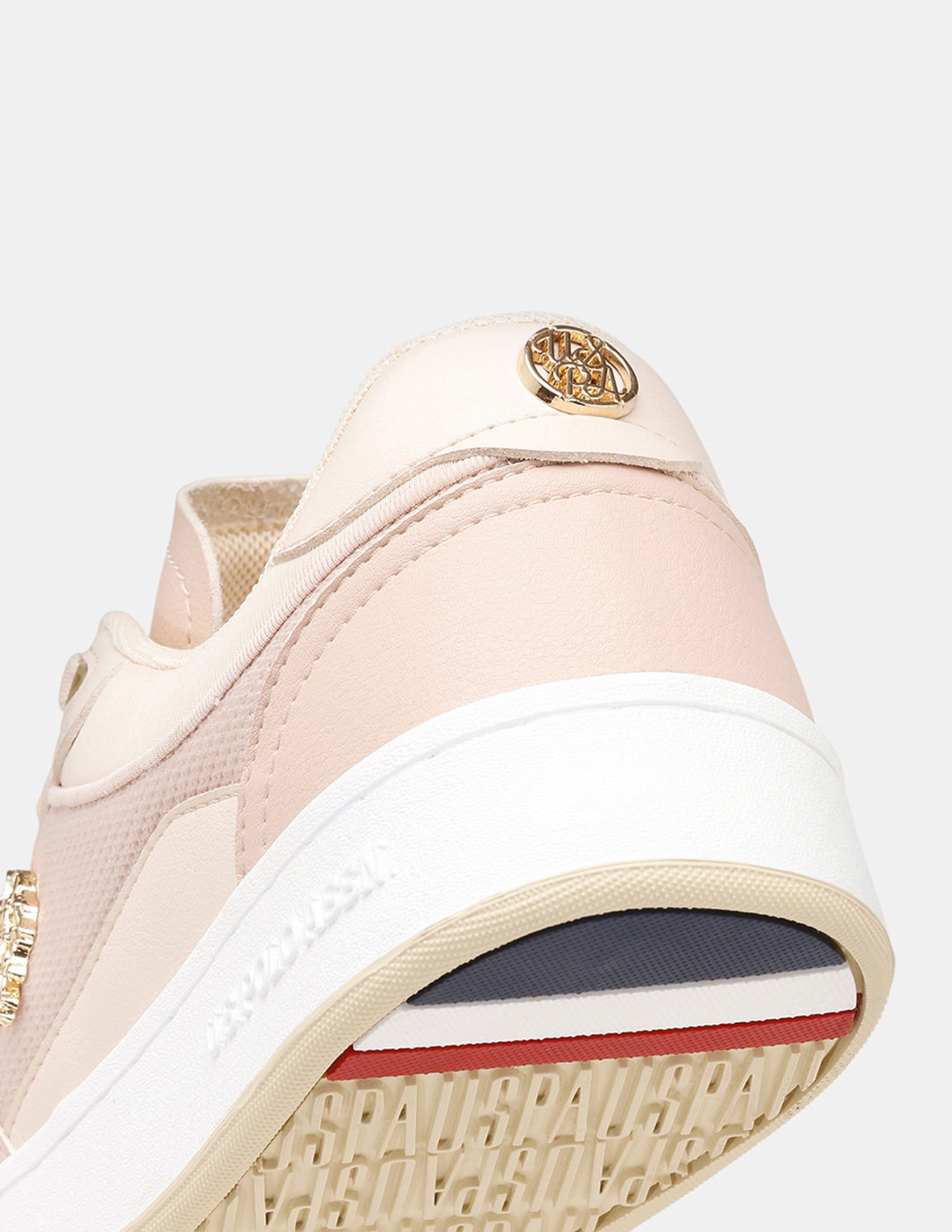 Women Della Round Toe Lace Ups Sneakers Nude - U.S. Polo Assn. India | Large