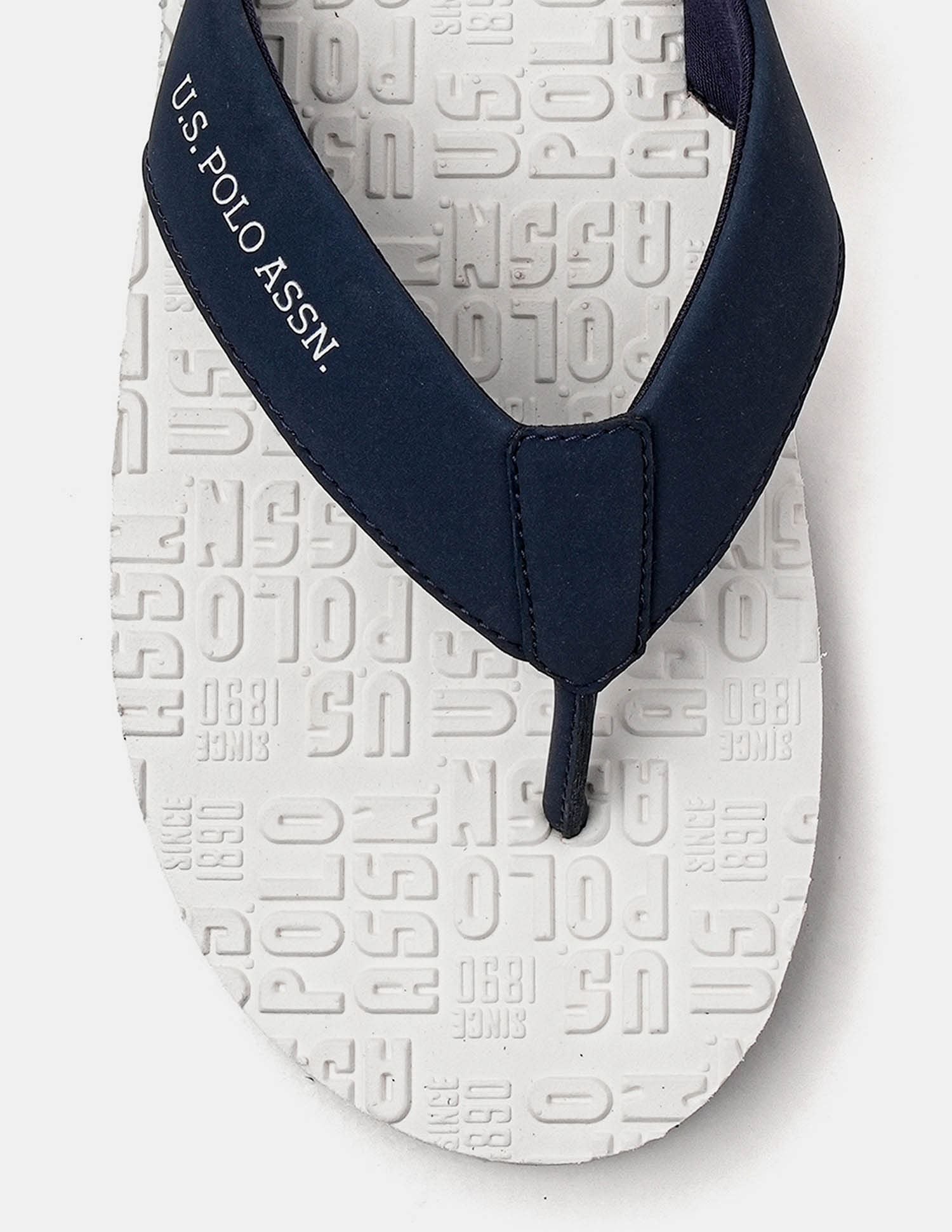 Men Rodri Brand Printed Flip Flops White - U.S. POLO ASSN. | Large