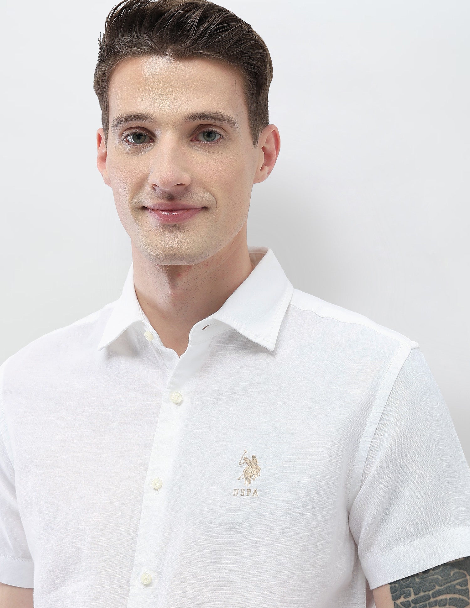 Motel On The Coast Regular Fit Shirt White - U.S. Polo Assn. India | Large