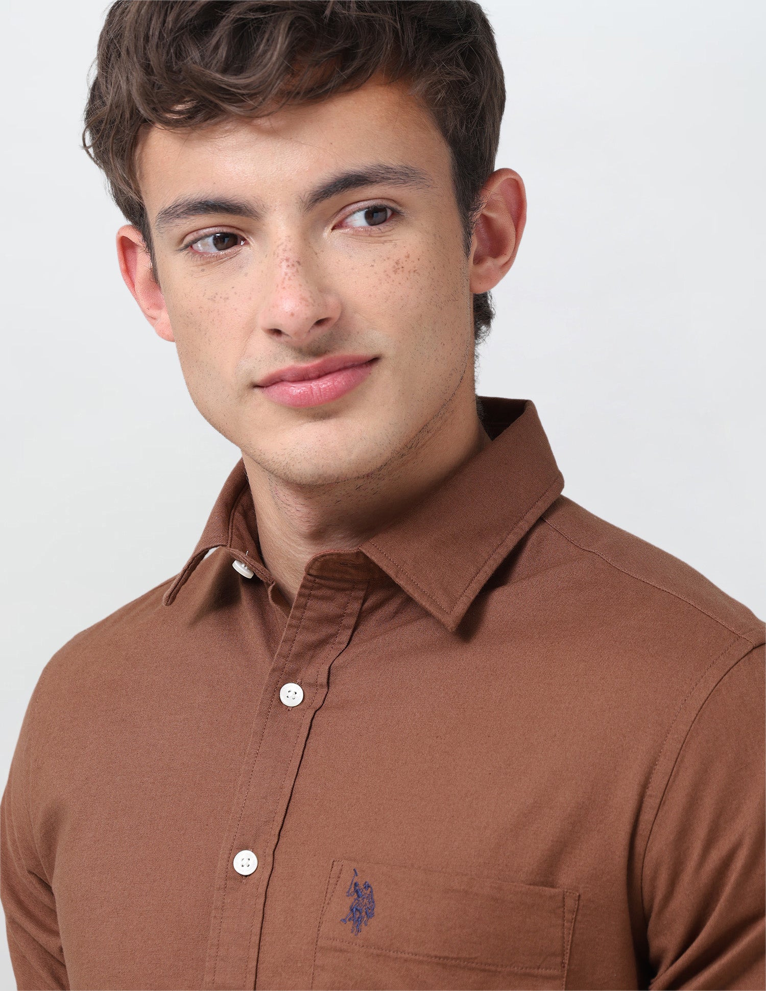 Tailored Fit Oxford Shirt Rust - U.S. Polo Assn. India | Large