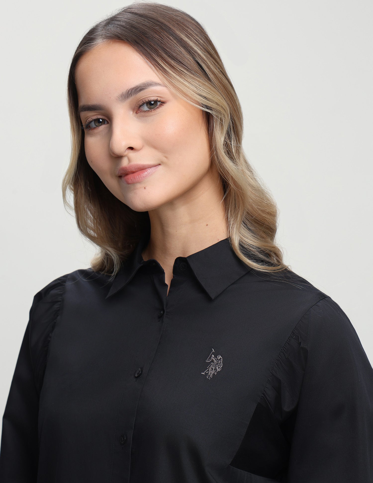 Solid Regular Fit Shirt Black - U.S. Polo Assn. India | Large