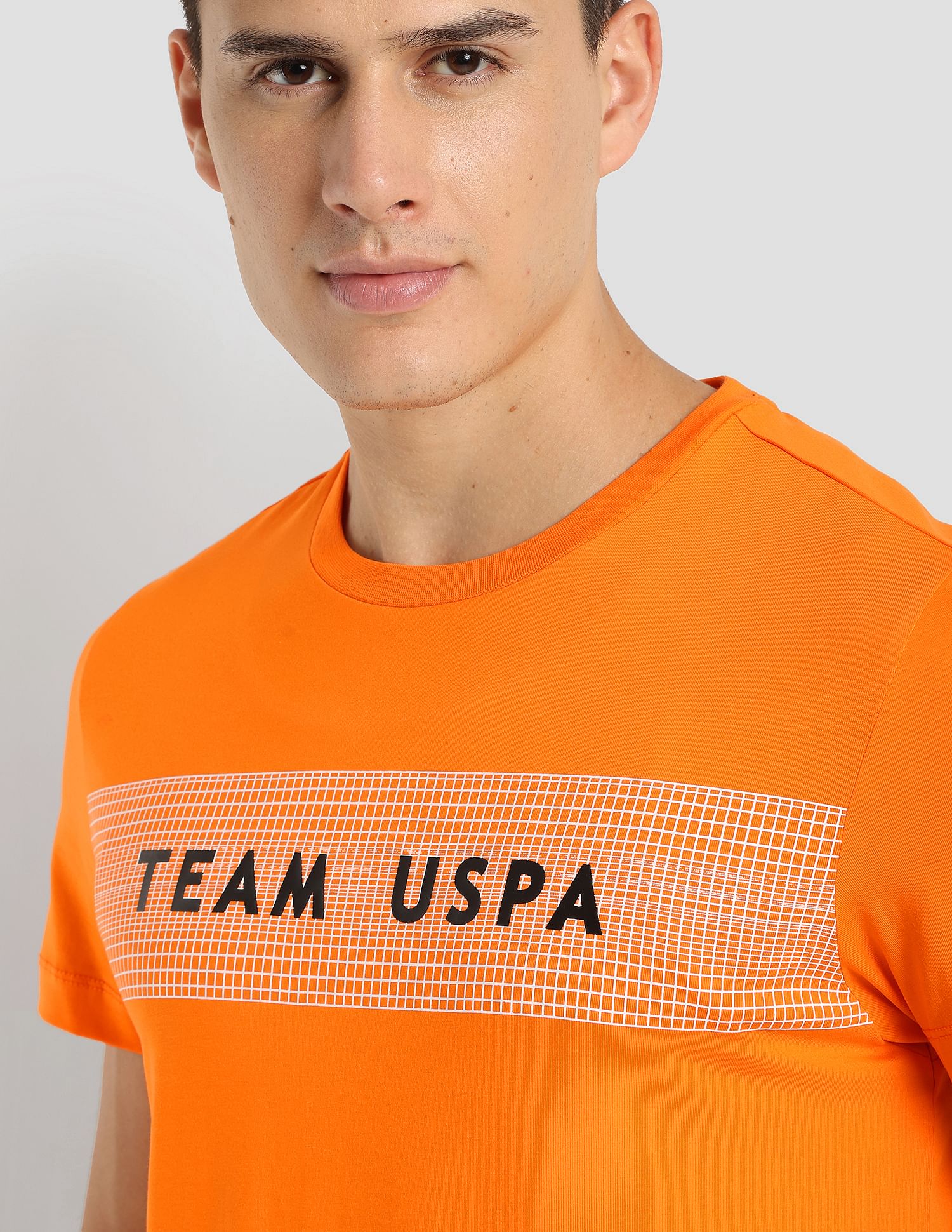 Digital Logo Performance T-Shirt Orange - U.S. POLO ASSN. | Large