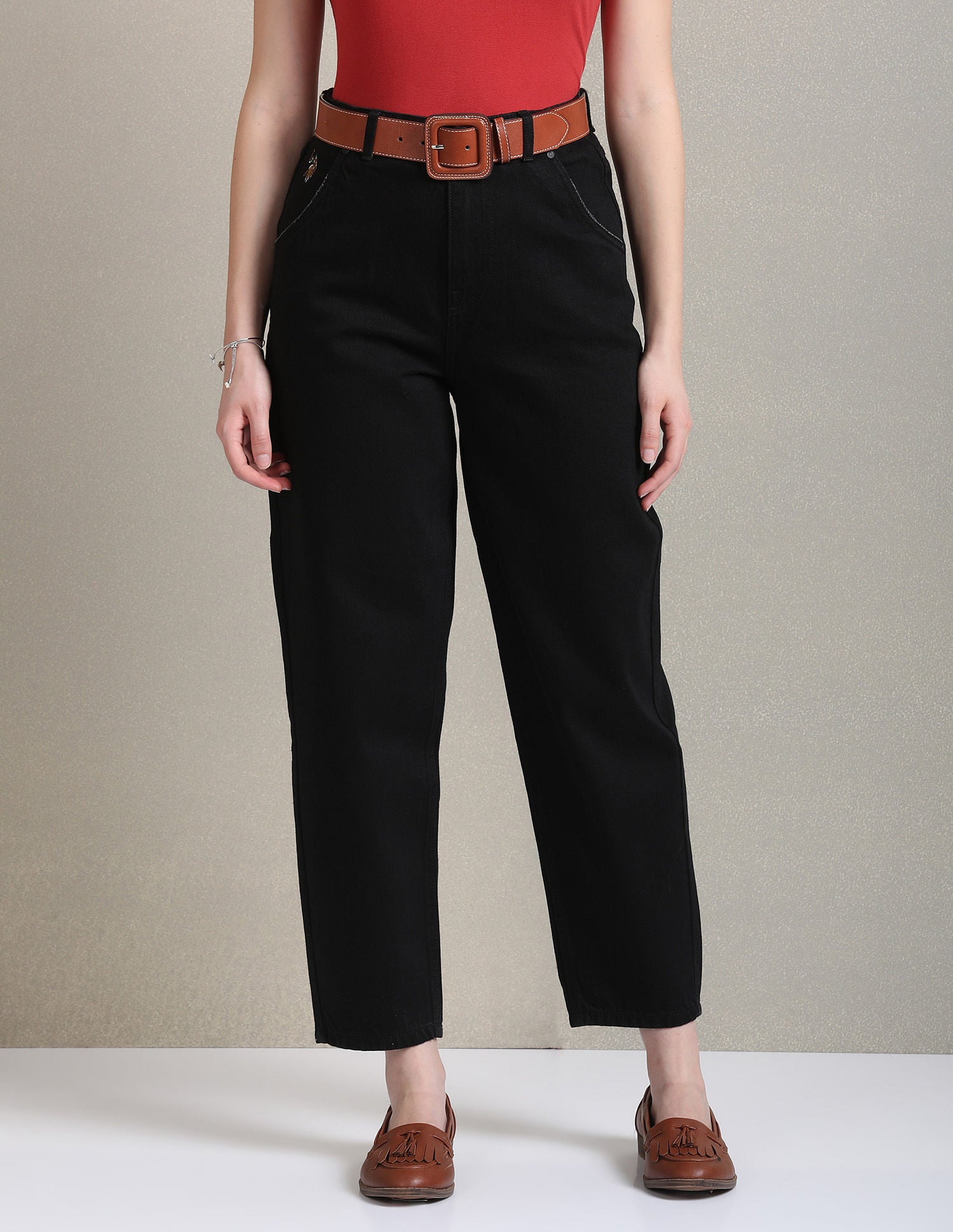 Carrot Fit Black Jeans Black - U.S. POLO ASSN. | Large