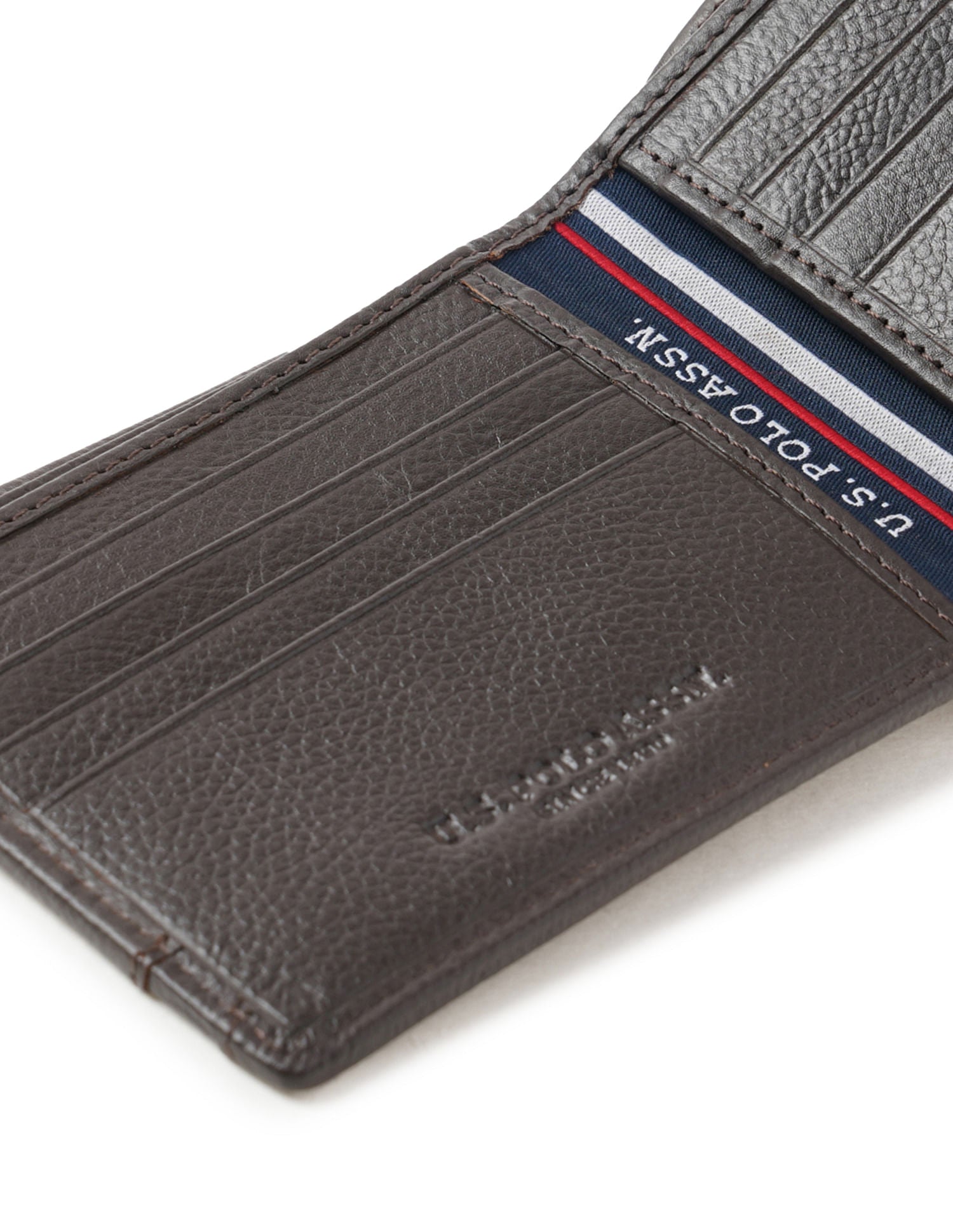 Bi-Fold Taping Leather Larisa Wallet Dark Brown - U.S. POLO ASSN. | Large