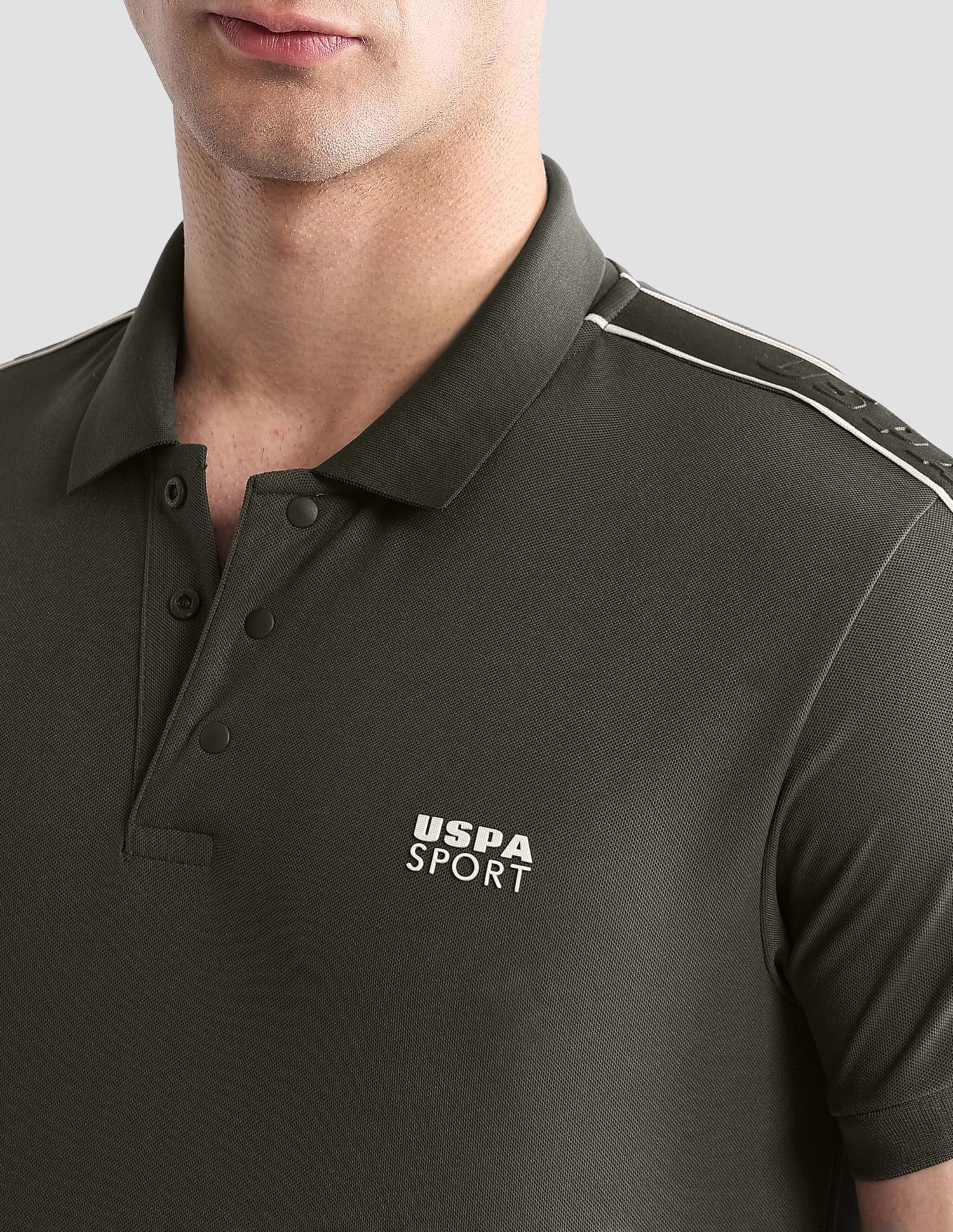 Solid Regular Fit Active Polo Shirt Olive - U.S. POLO ASSN. | Large