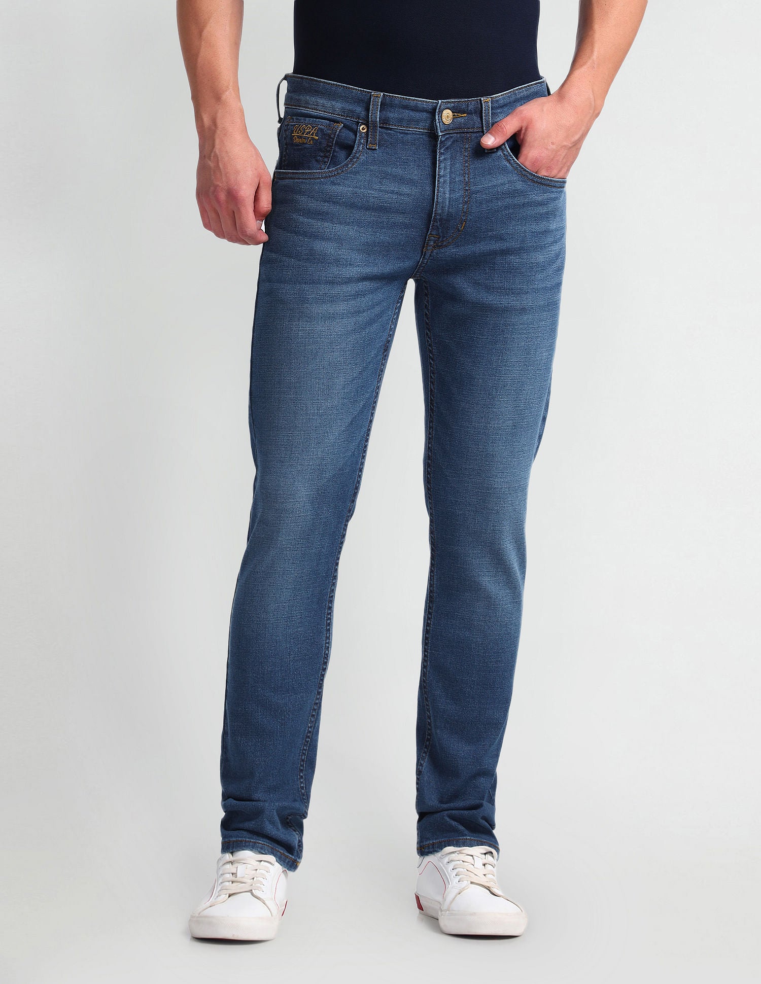Regallo Skinny Fit Blue Jeans Blue - U.S. Polo Assn. India | Large