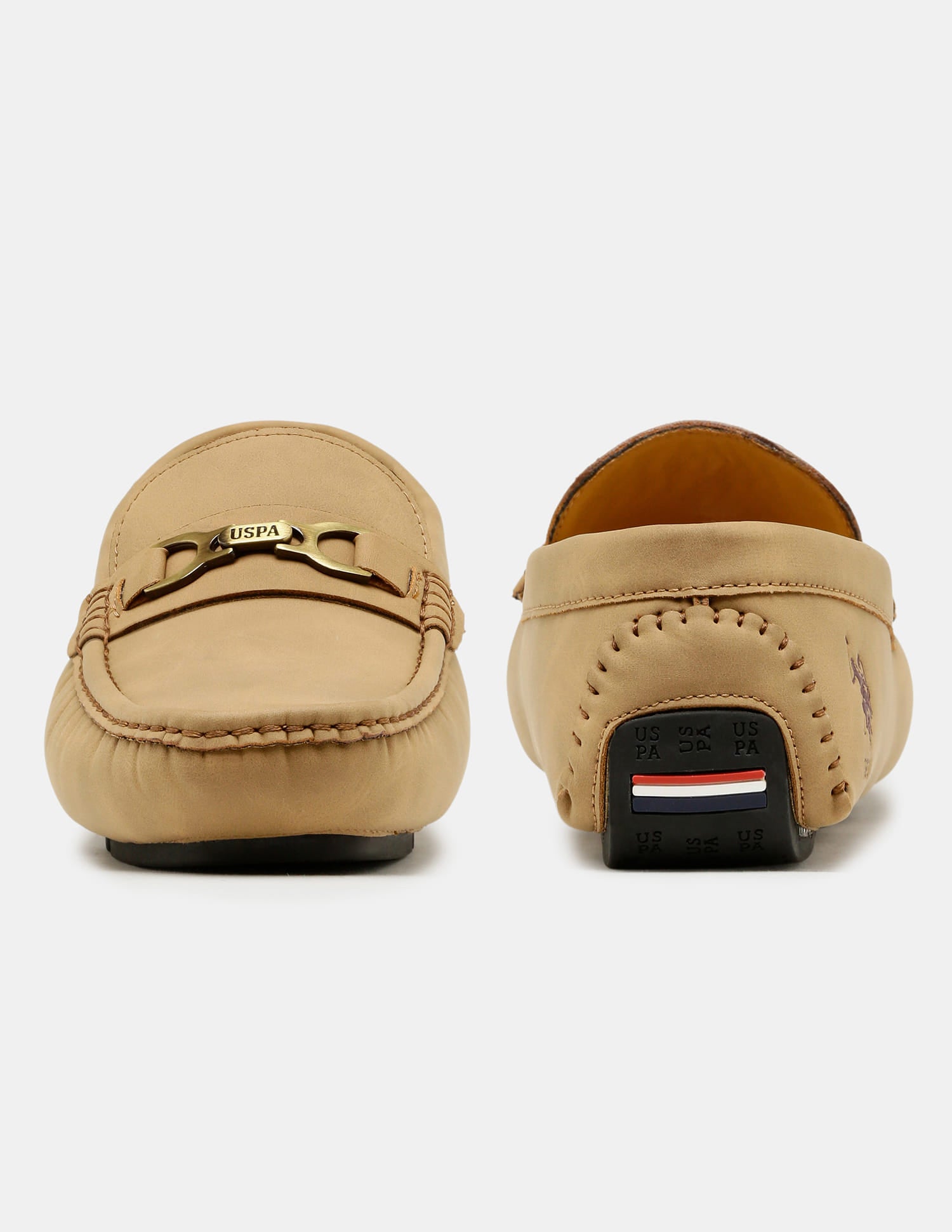 Round Toe Merrick Loafers Tan - U.S. Polo Assn. India | Large