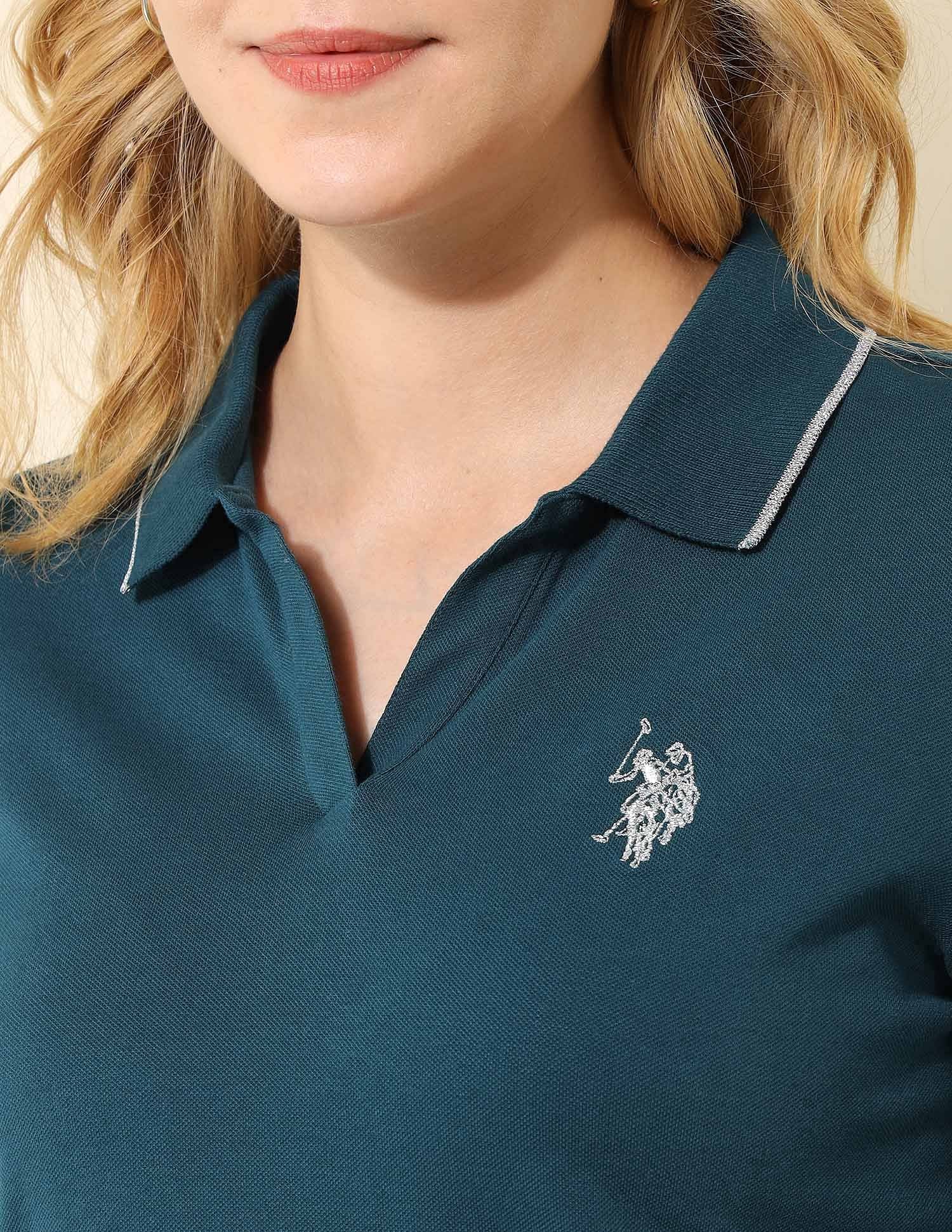 Tipped Collar Regular Fit Polo Shirt Off White - U.S. POLO ASSN. | Large