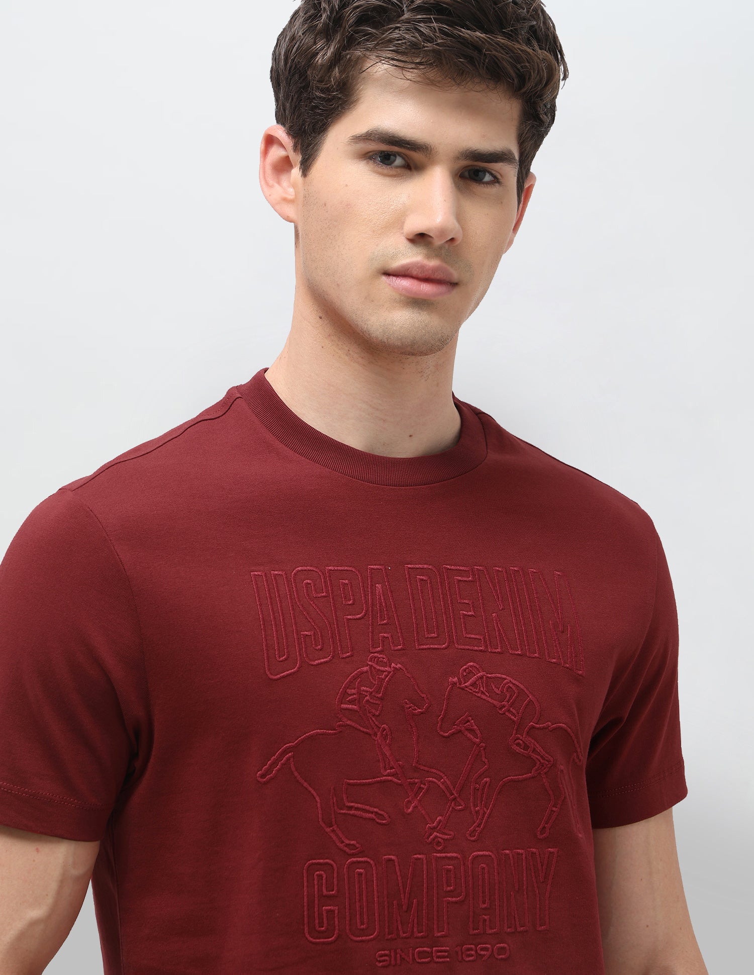 Brand Embroidered Slim Fit T-Shirt Red - U.S. Polo Assn. India | Large