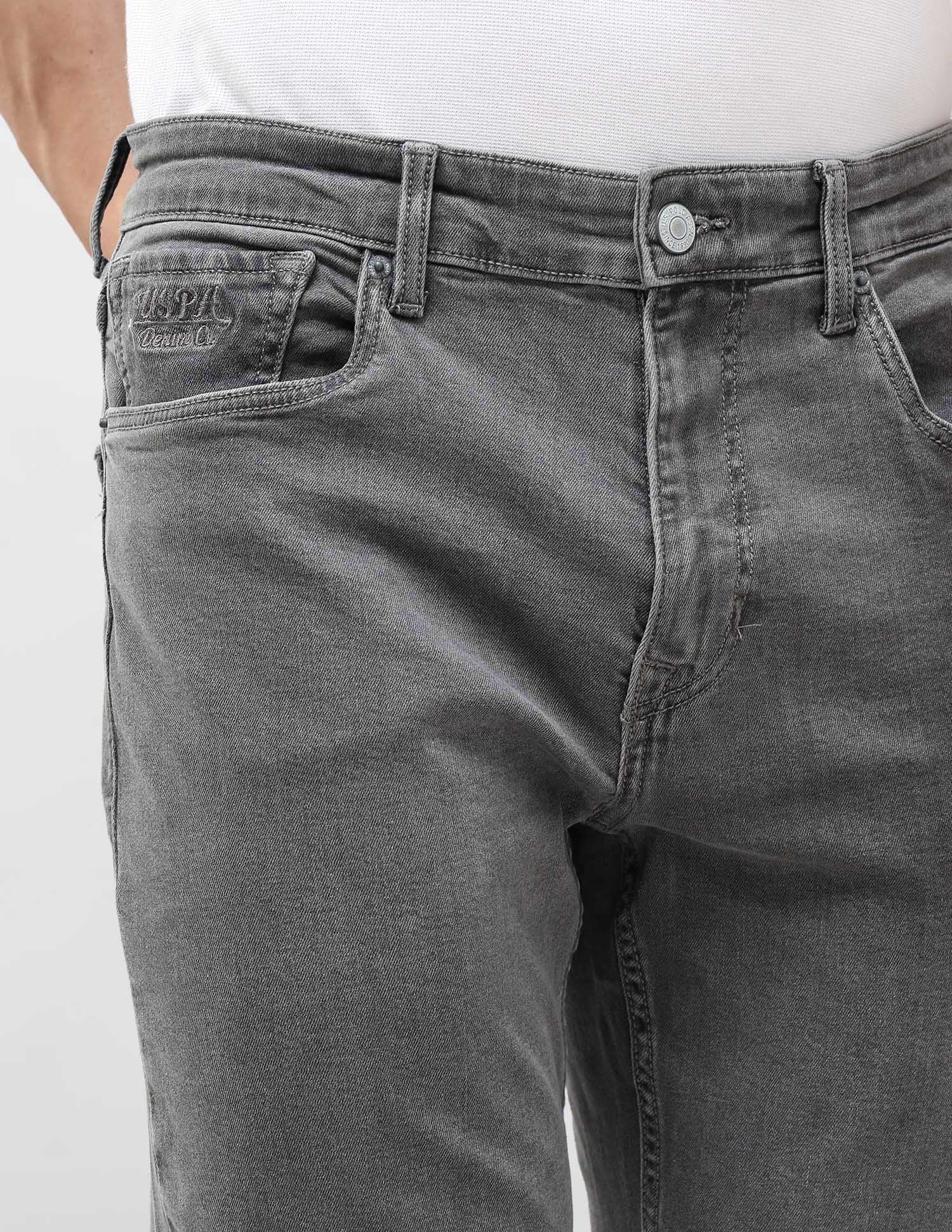 Harold Slim Straight Fit Grey Jeans Grey - U.S. POLO ASSN. | Large