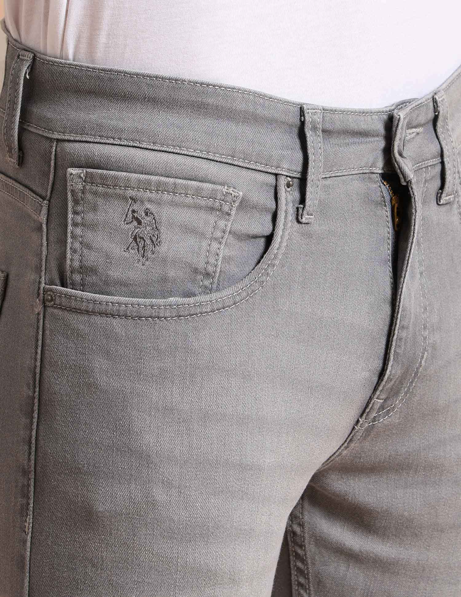 Henry Tapered Cropped Fit Grey Jeans Grey - U.S. POLO ASSN. | Large