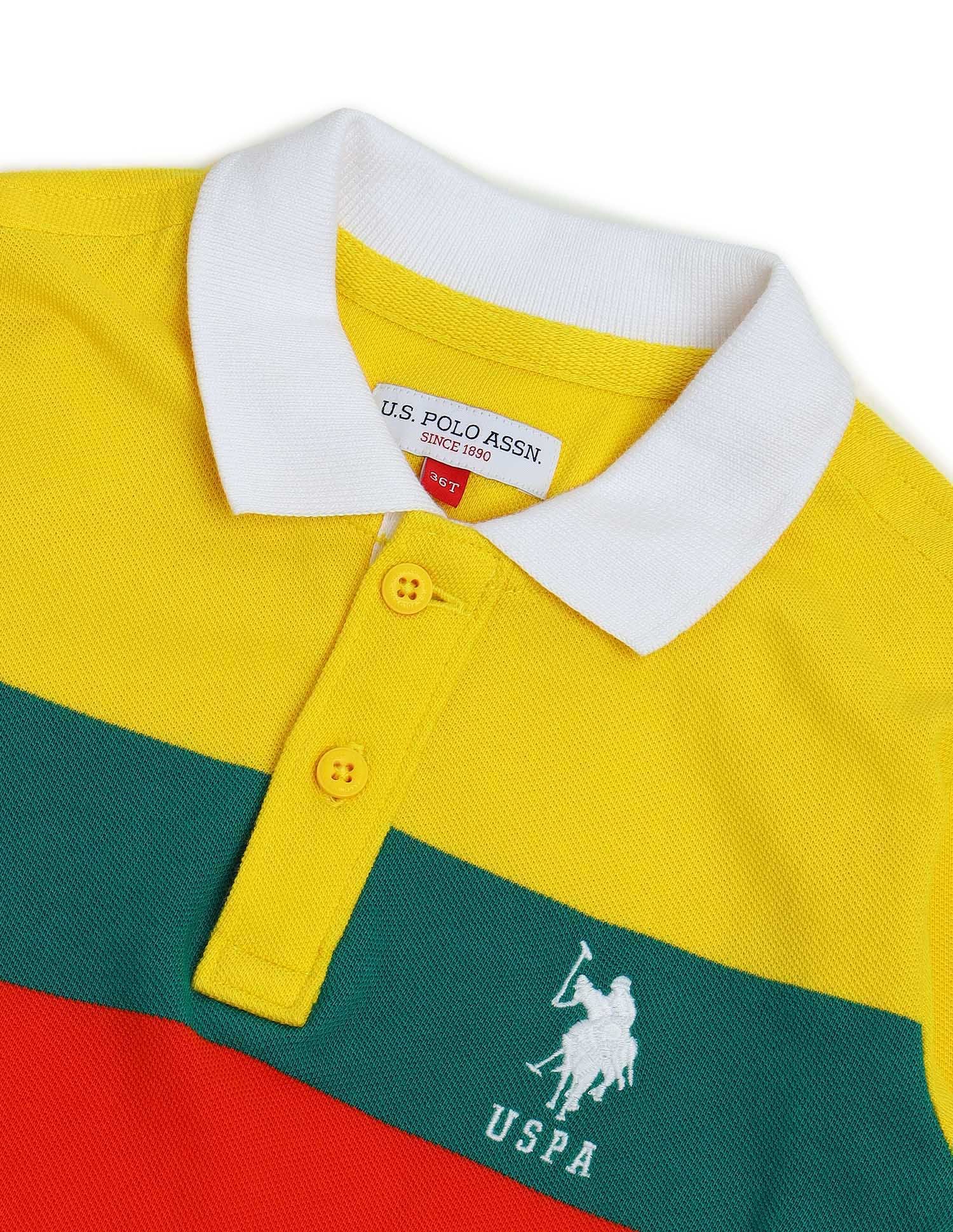 Regular fit Colour blocked Polo Shirt Yellow - U.S. POLO ASSN. | Large