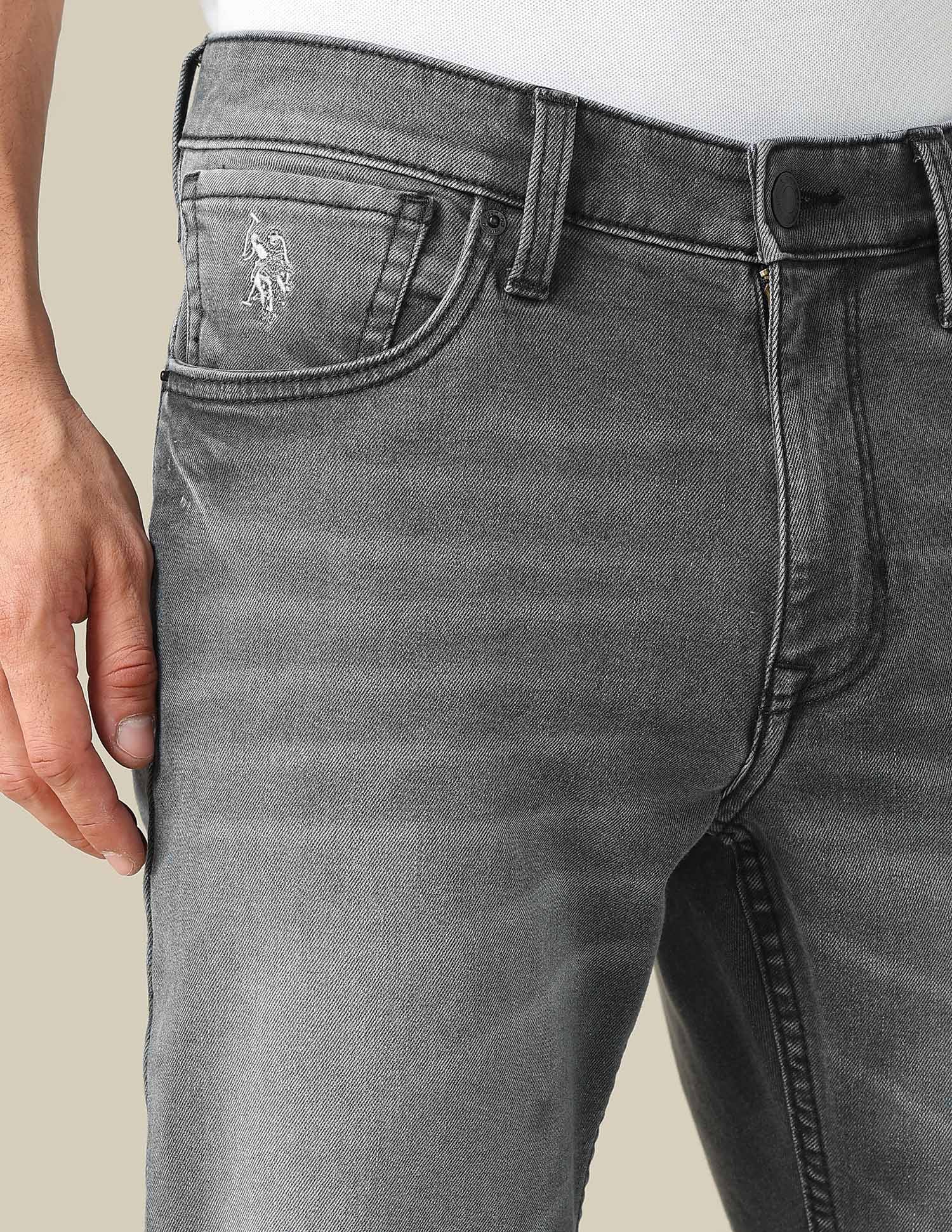 Brandon Slim Tapered Fit Black Jeans Black - U.S. POLO ASSN. | Large