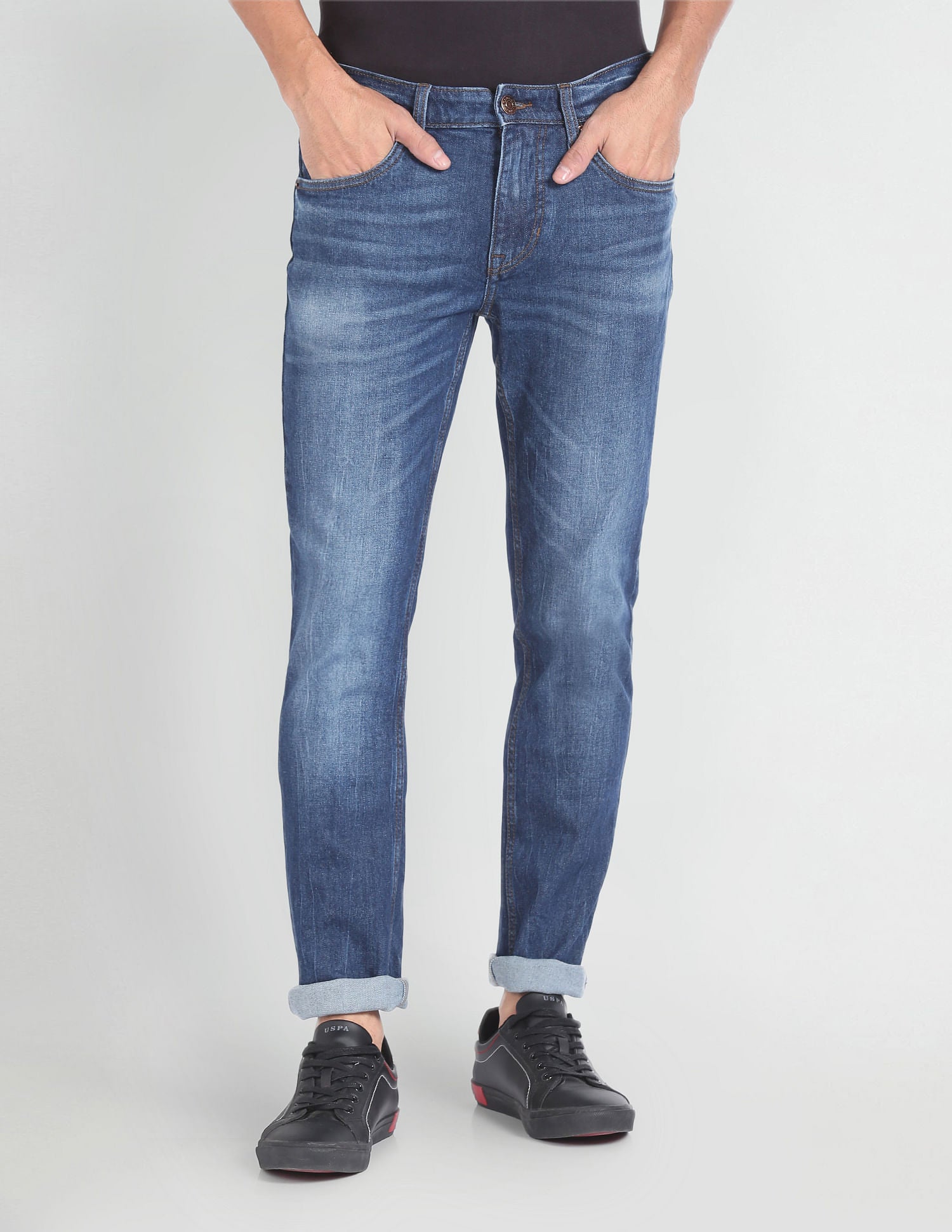Brandon Slim Tapered Fit Blue Jeans – U.S. Polo Assn. India