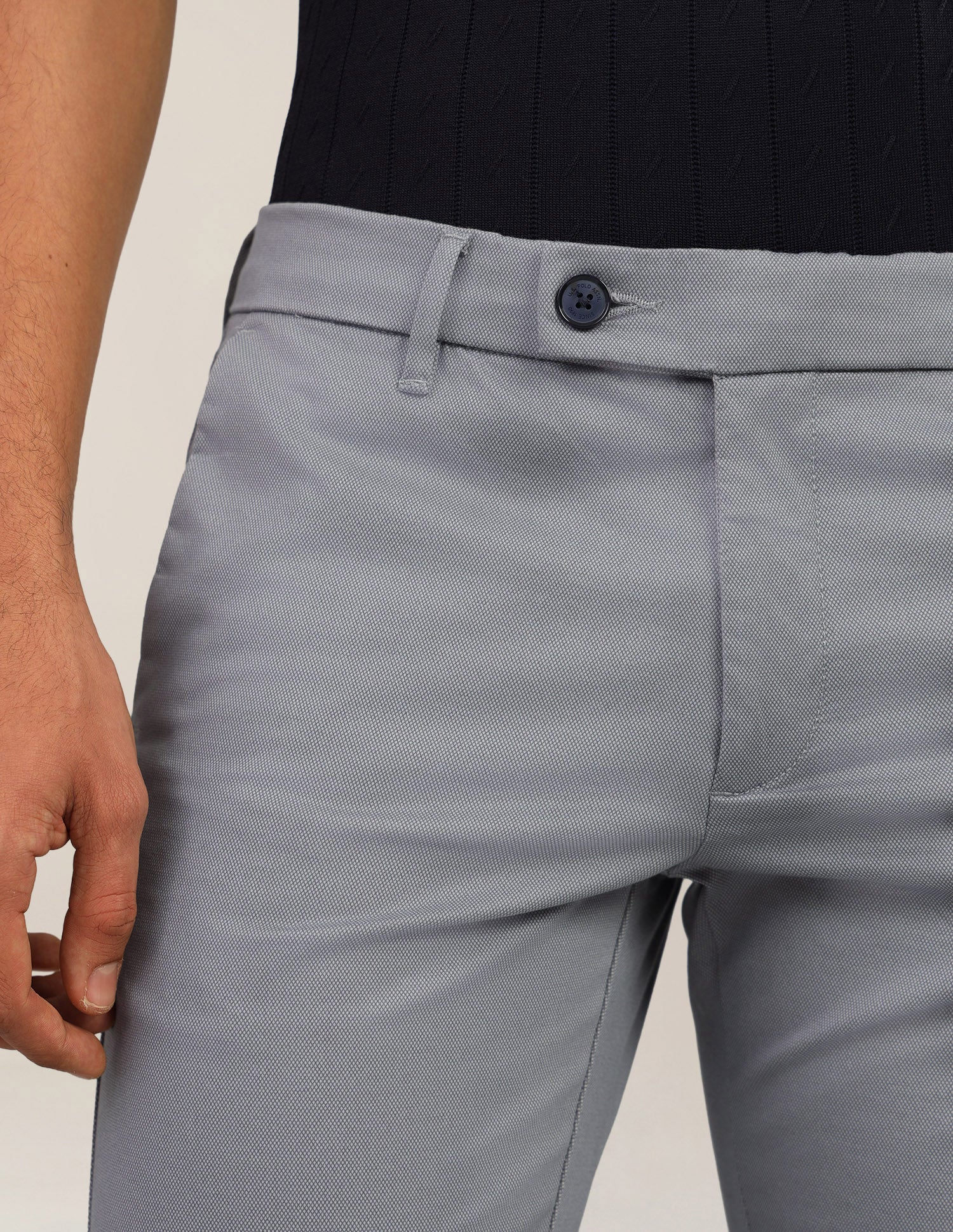 Textured Satin Trousers Mid-Grey - U.S. Polo Assn. India | Large