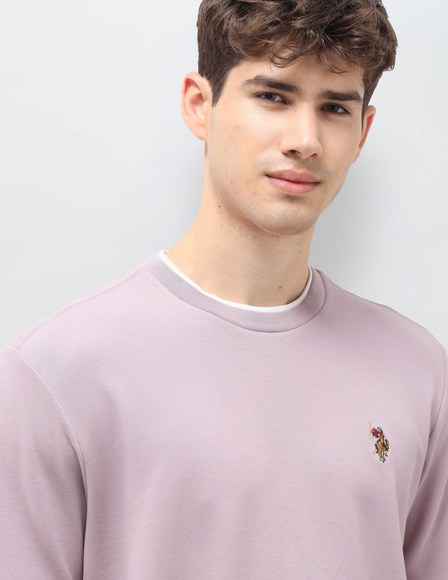 Solid Slim Fit T-Shirt Peach - U.S. Polo Assn. India | Large