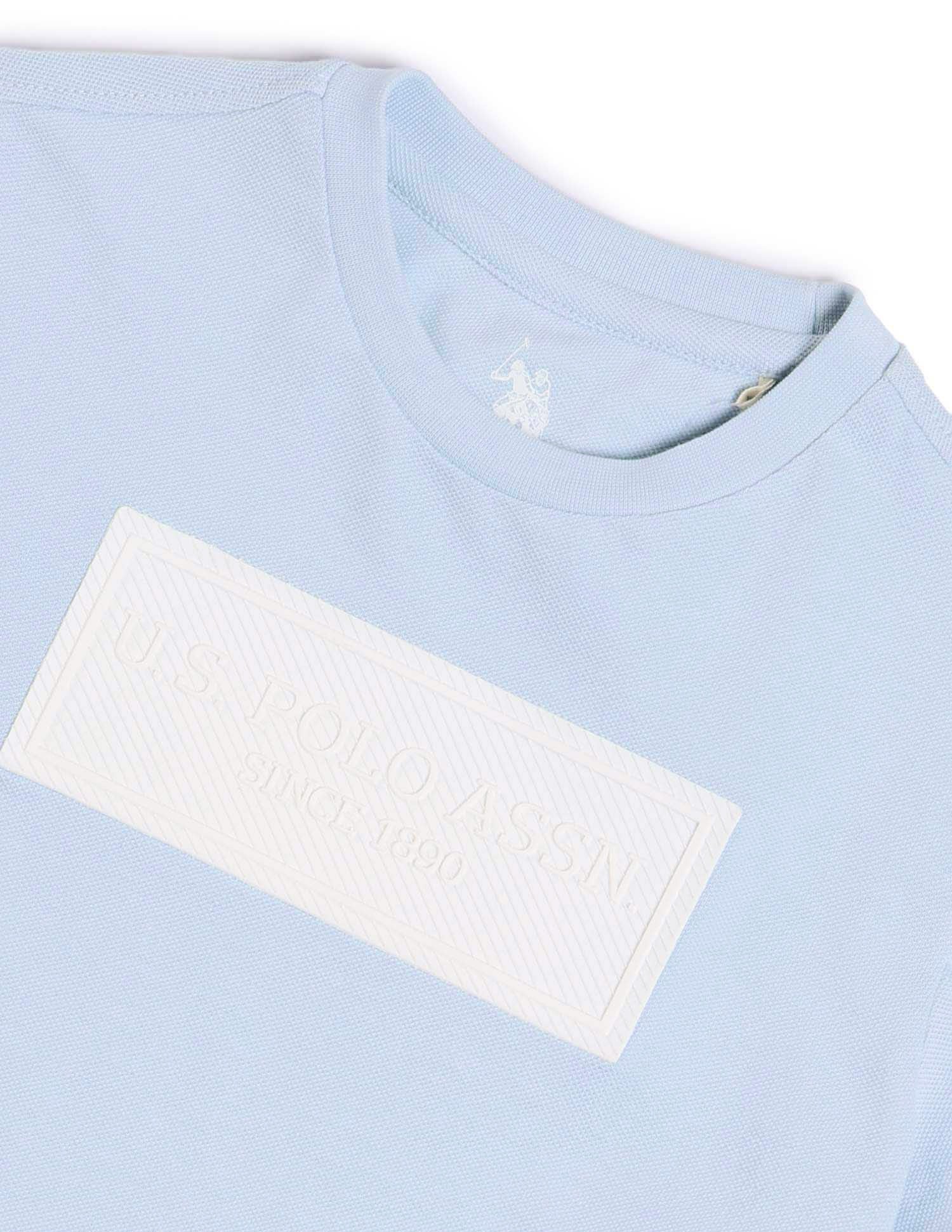 Boys Brand Printed Regular Fit T-Shirt Blue - U.S. POLO ASSN. | Large