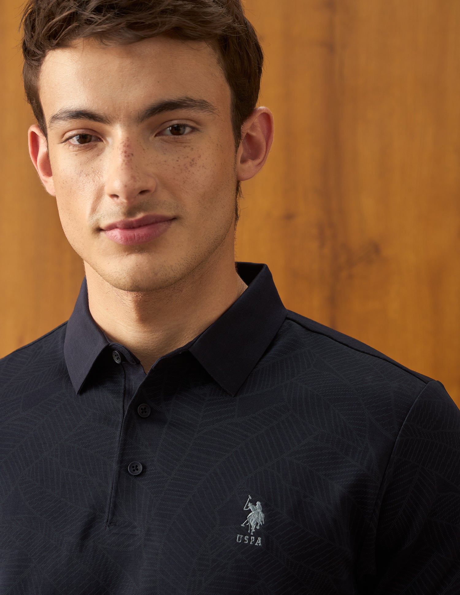 Tropical Printed Slim Fit Polo Shirt Navy - U.S. Polo Assn. India | Large