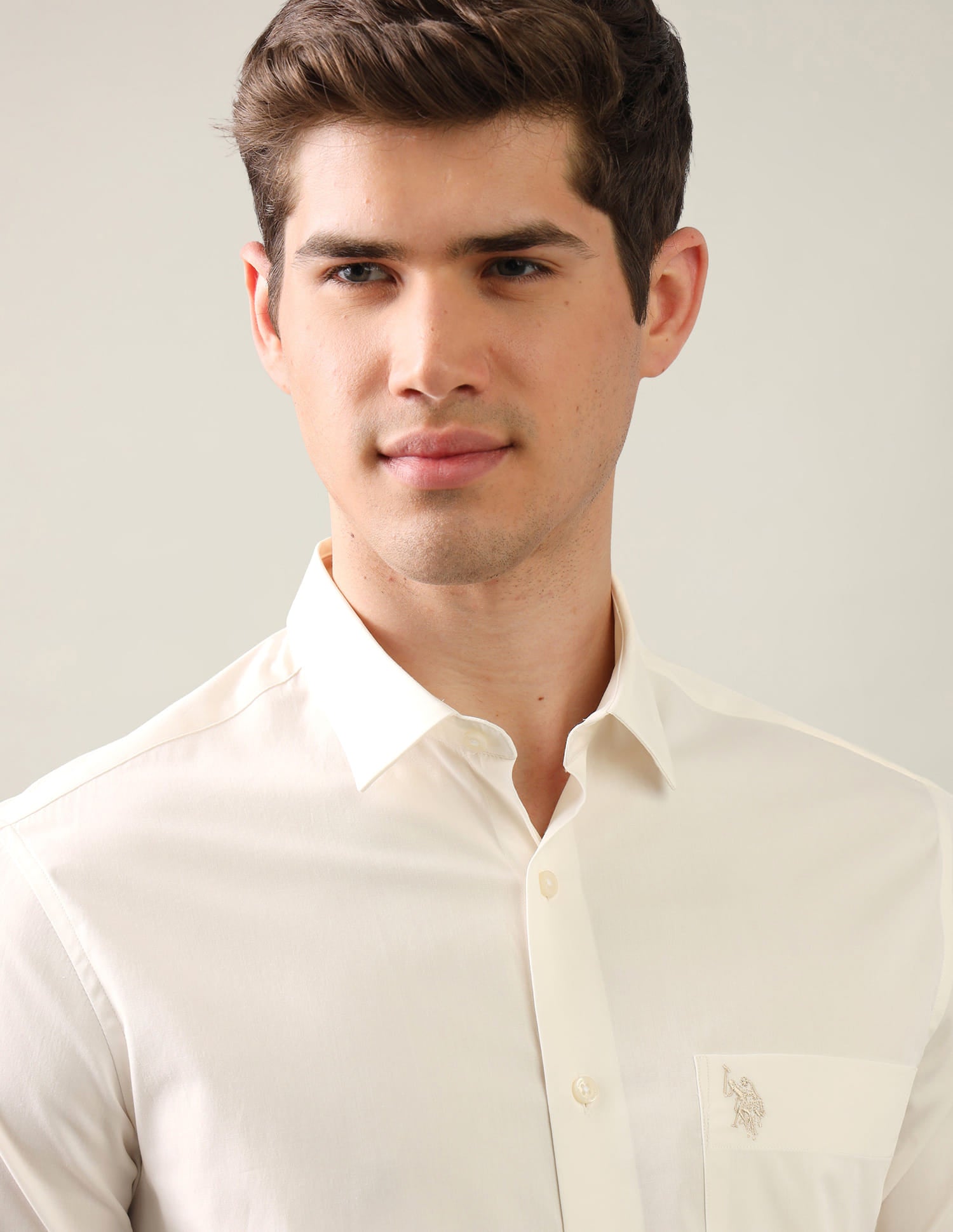 Tailored Fit Regular Shirt White - U.S. Polo Assn. India | Large