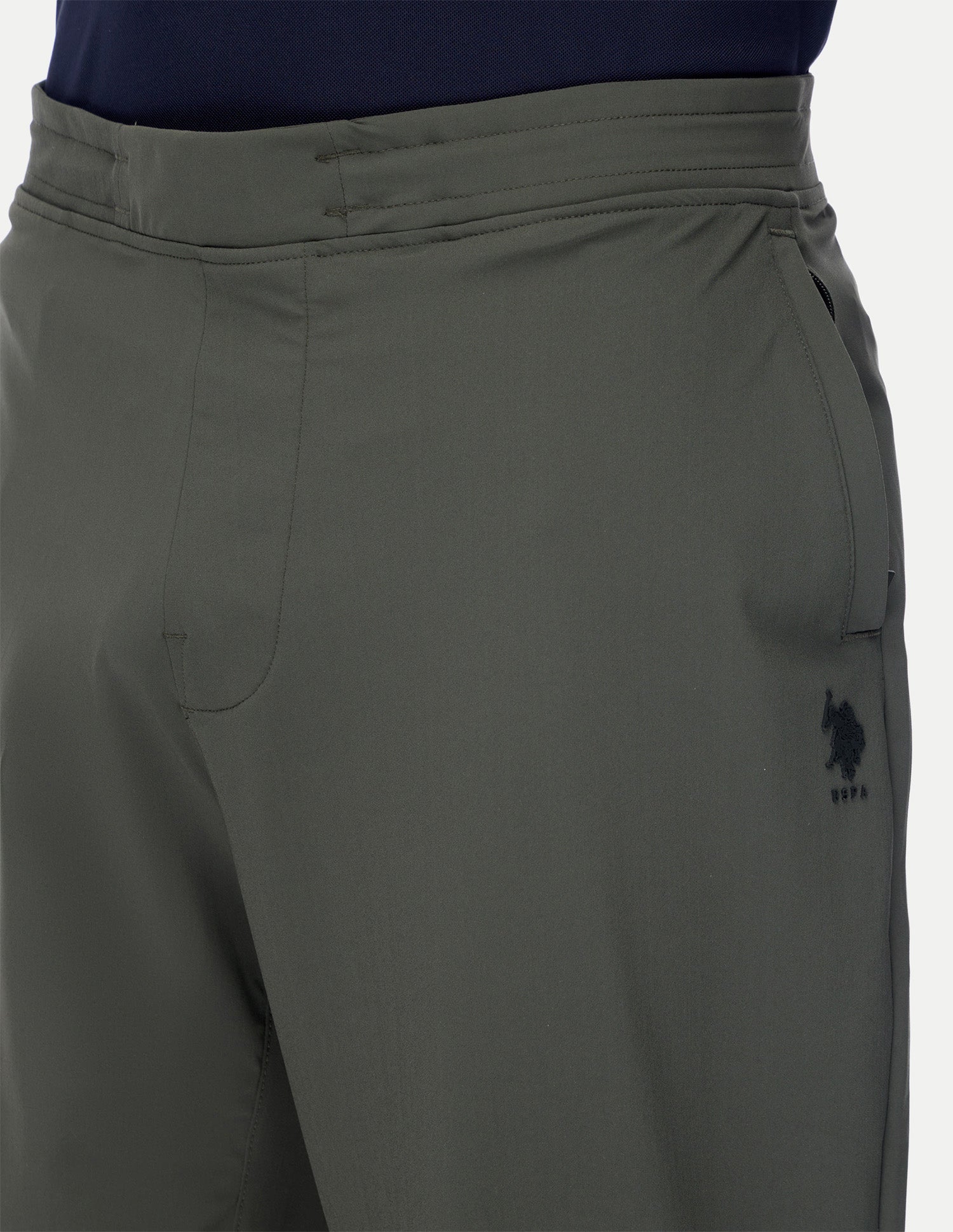 Mid Rise Regular Fit Active Track Pants Dark Olive - U.S. Polo Assn. India | Large