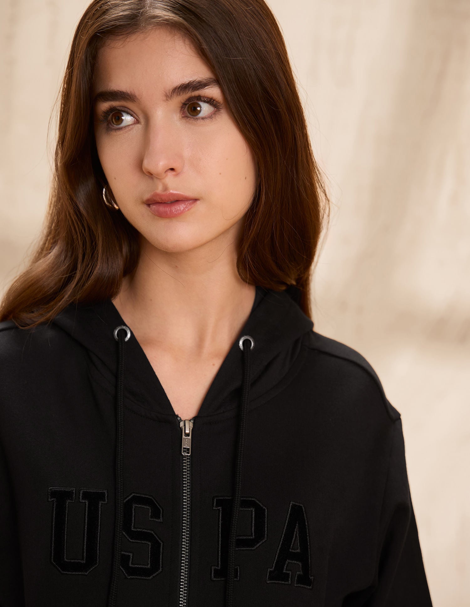 Solid Hooded Sweatshirt Black - U.S. POLO ASSN. | Large