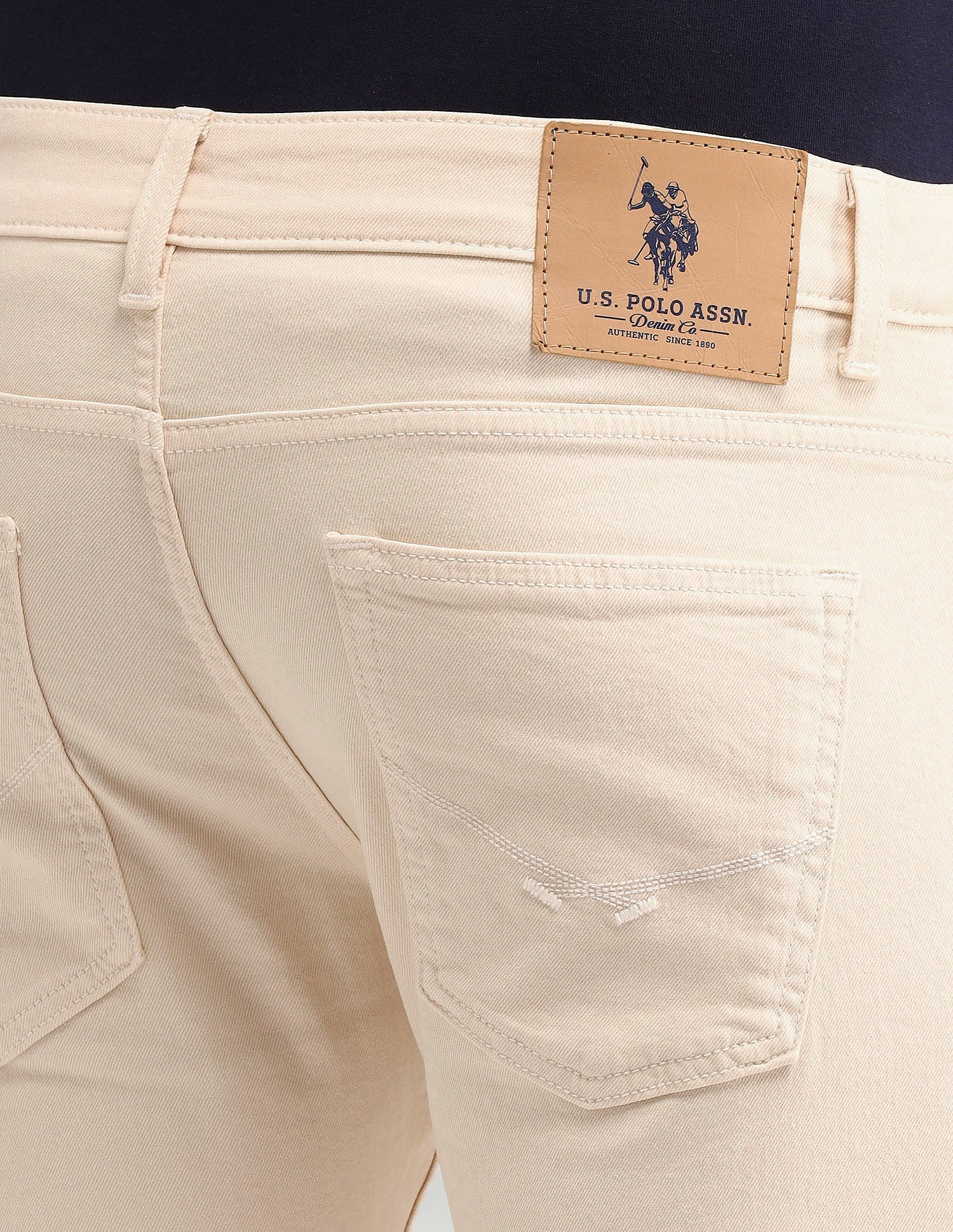 Henry Cropped Fit Jeans Beige - U.S. POLO ASSN. | Large
