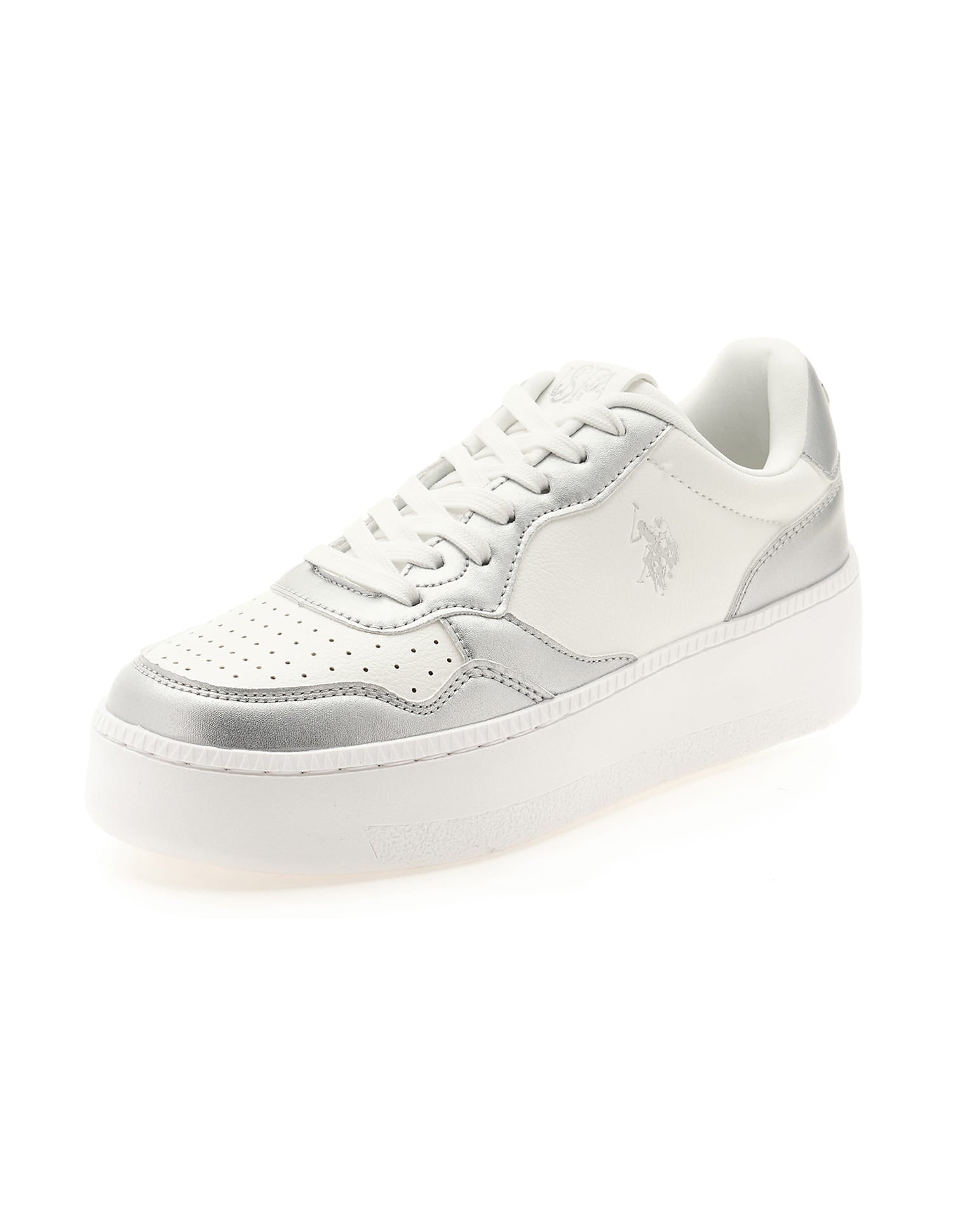 Leontina White Chunky Sneaker Shoes White - U.S. Polo Assn. India | Large