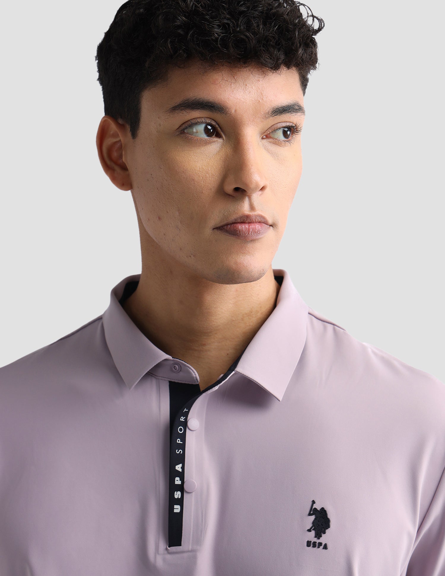 Solid Slim Fit Active Polo Shirt Pink - U.S. Polo Assn. India | Large
