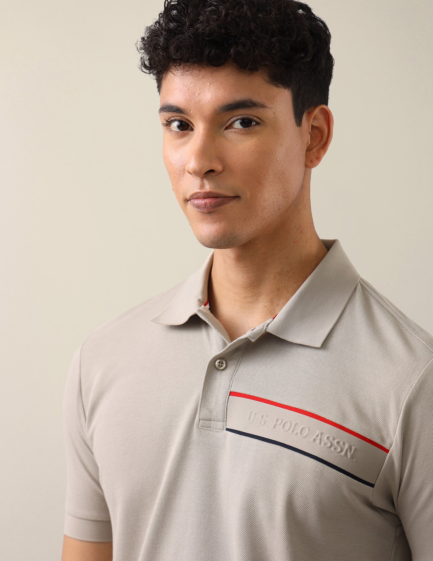 Solid Slim Fit Polo Shirt Grey - U.S. Polo Assn. India | Large