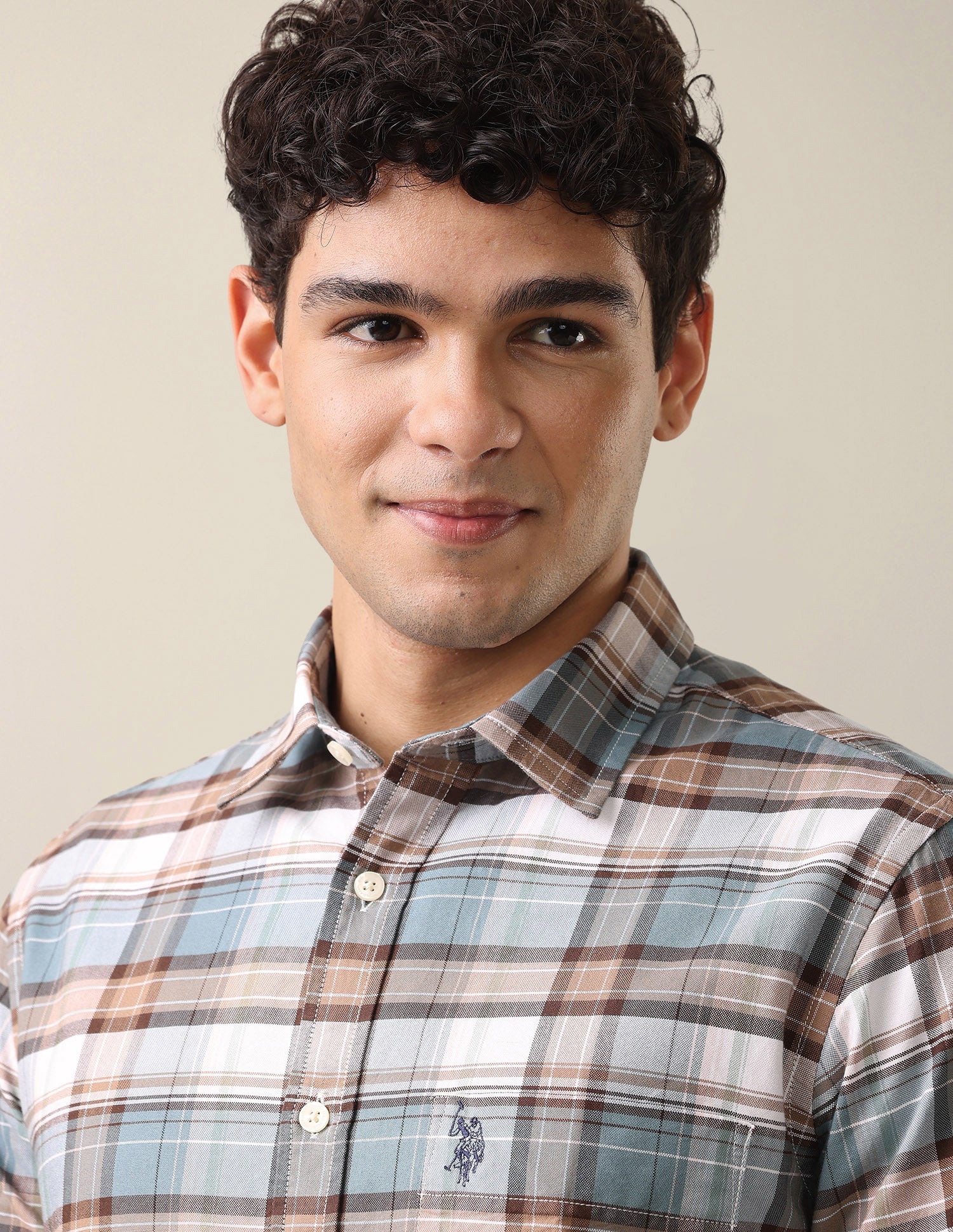 Plaid Checked Oxford Shirt Teal - U.S. Polo Assn. India | Large