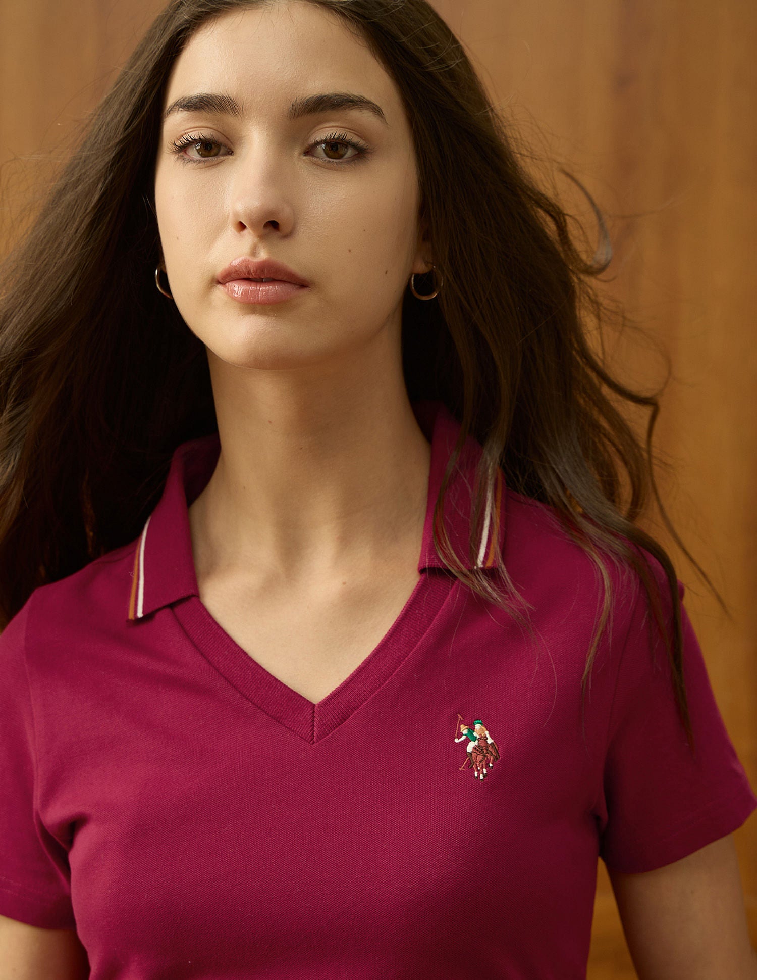 Regular Fit Solid Polo Shirt Dark Red - U.S. POLO ASSN. | Large