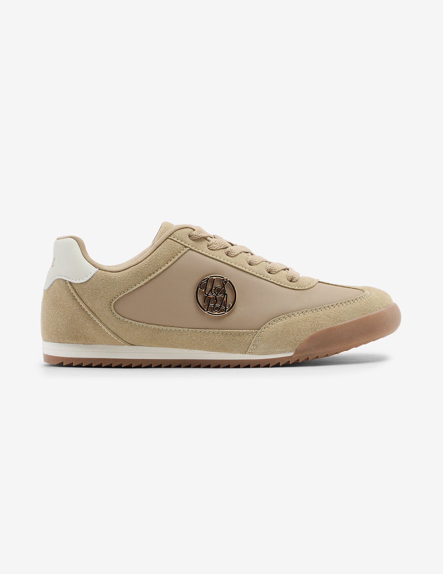 Ondine Lace-Ups Suede Sneakers Beige - U.S. Polo Assn. India | Large