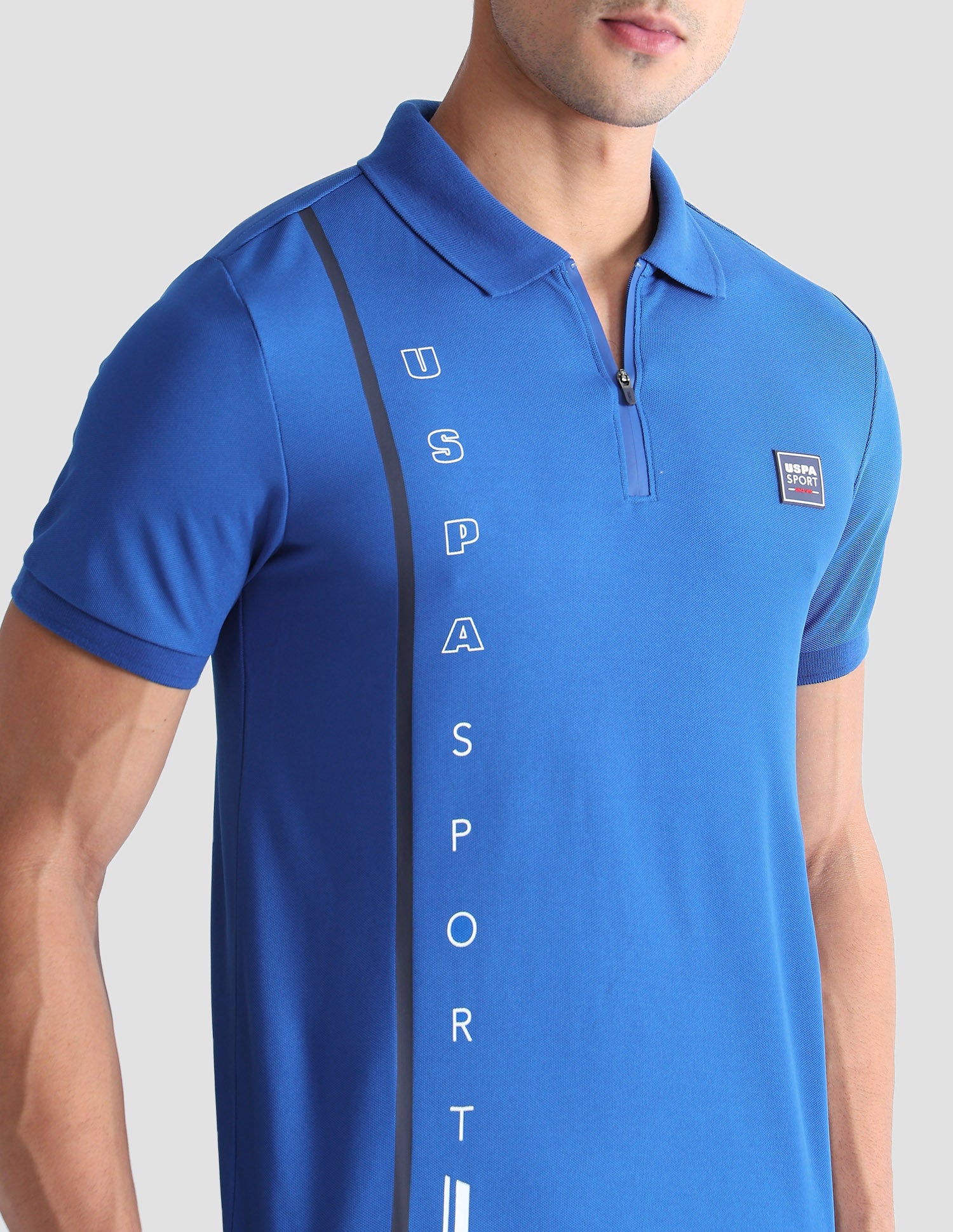 Brand Printed Active Polo Shirt Blue - U.S. POLO ASSN. | Large