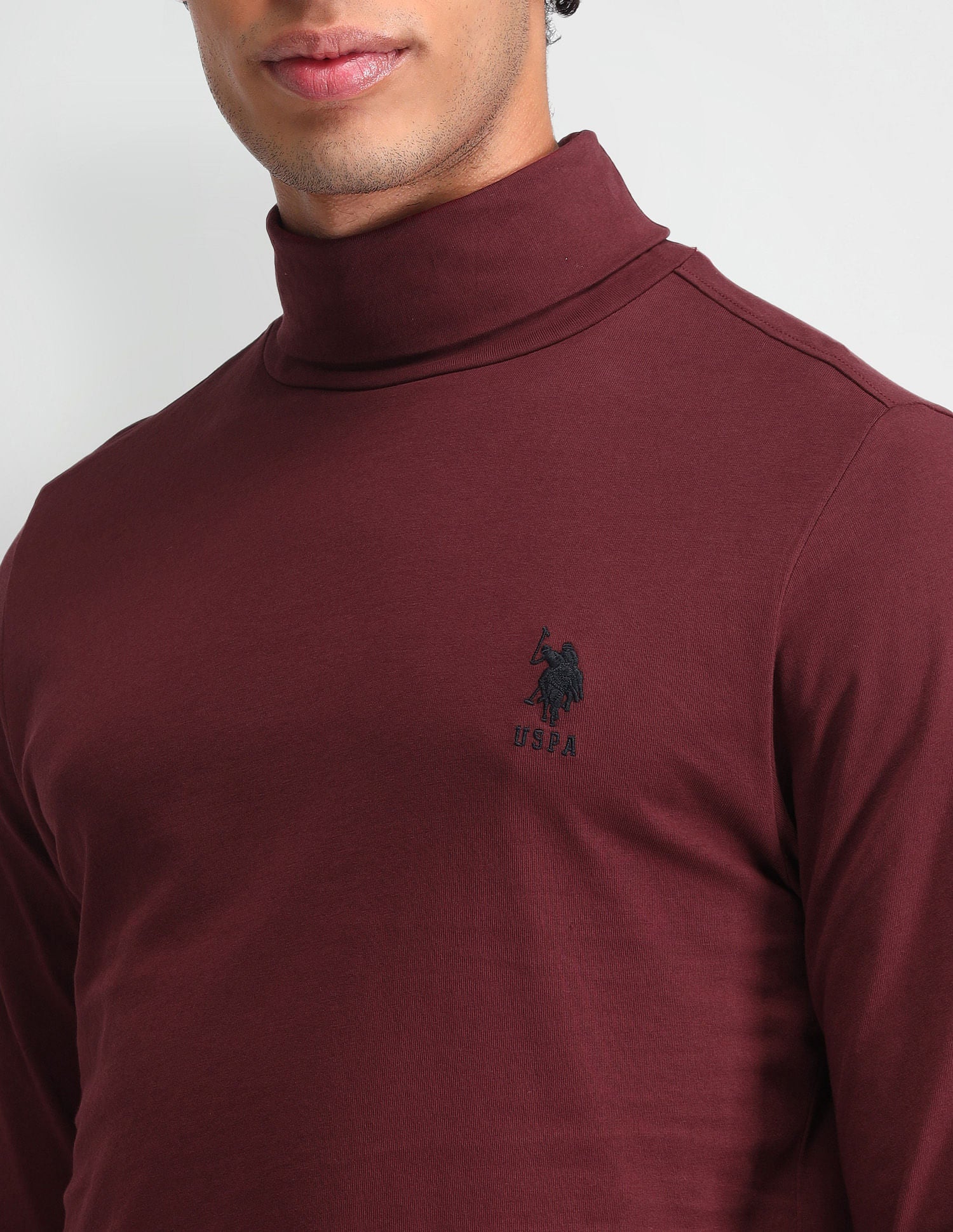 Outdoor Muscle Fit Solid T-Shirt Wine - U.S. POLO ASSN. | Large