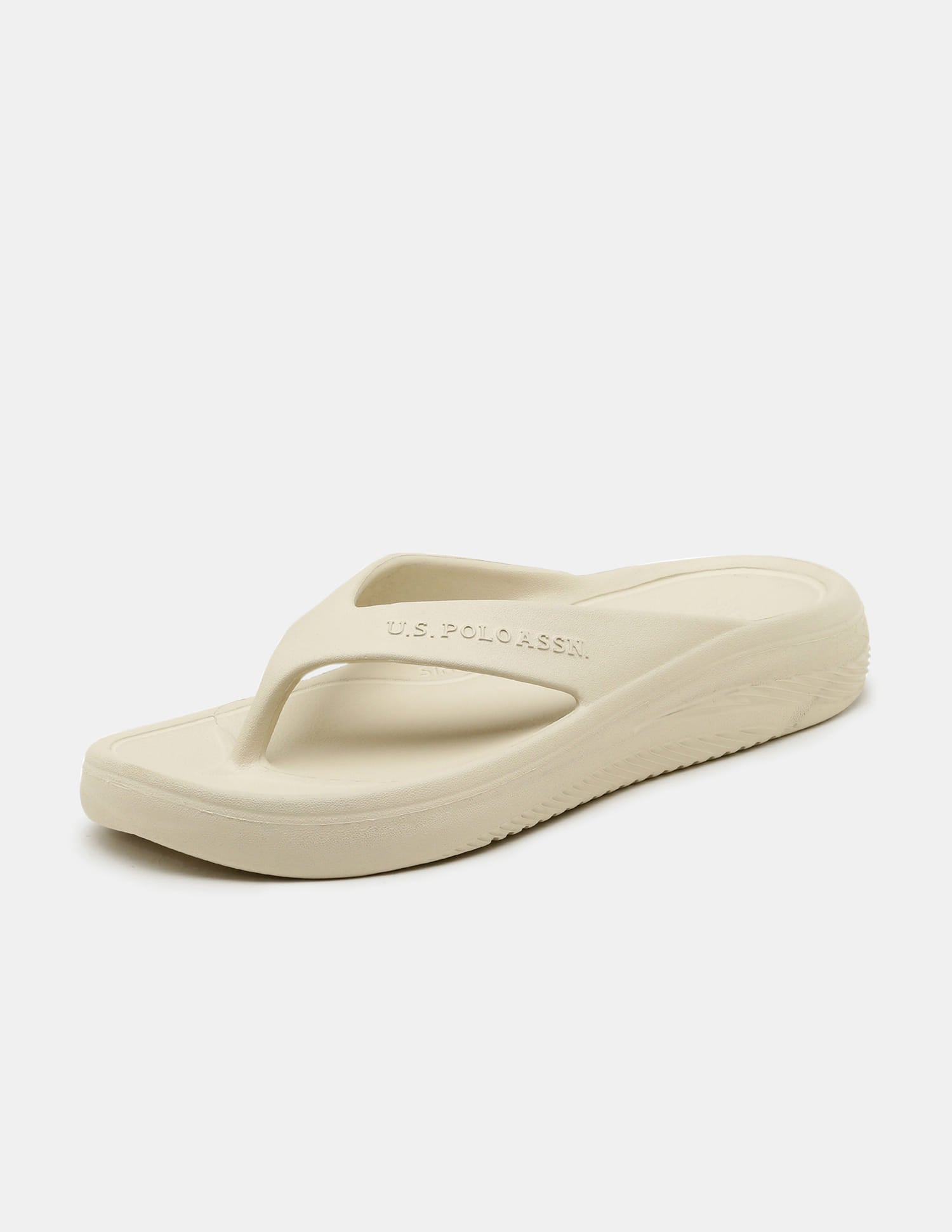 Men Cole V-Strap Flip Flops Beige - U.S. Polo Assn. India | Large