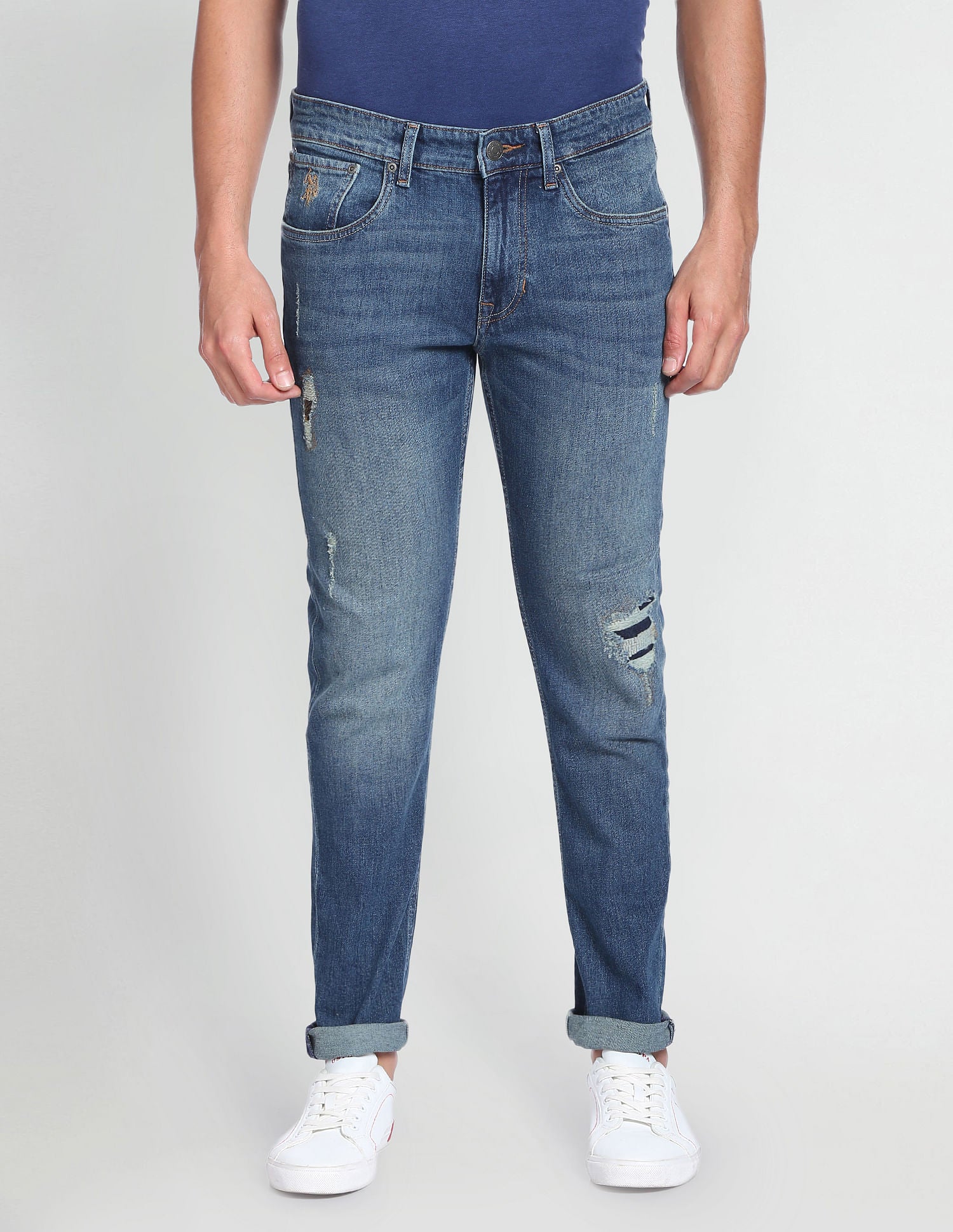 Henry Cropped Distressed Authentic Jeans