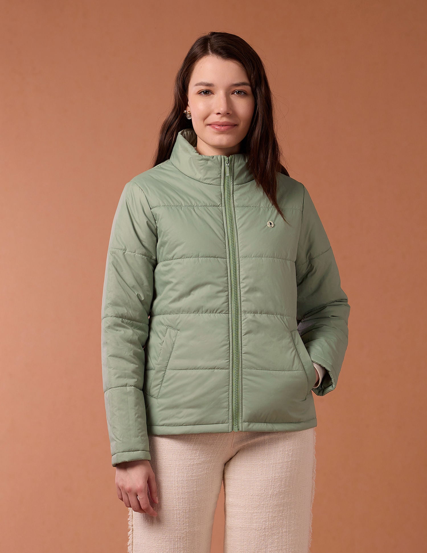High Neck Puffer Jacket Mint - U.S. POLO ASSN. | Large
