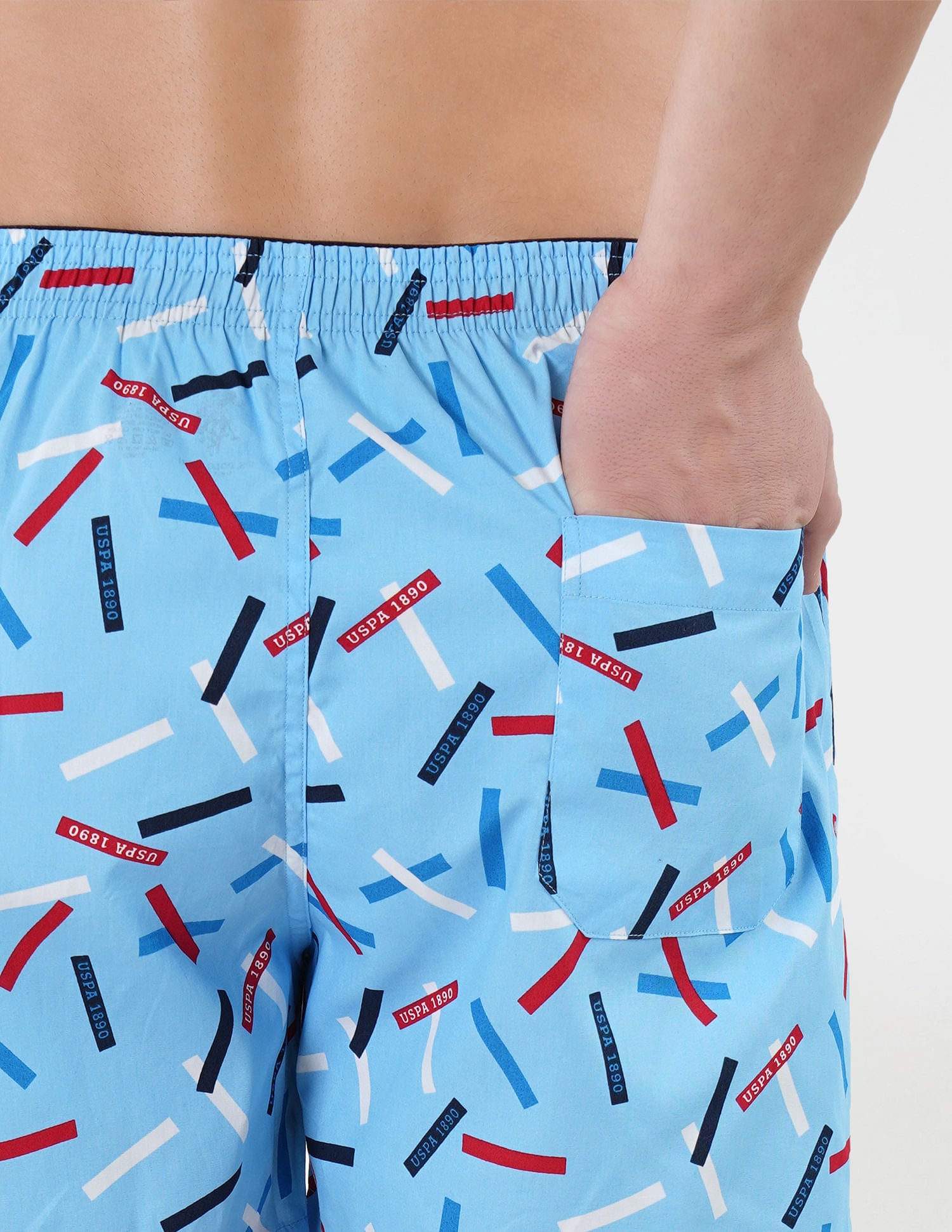 Graphic Print Cotton I657 Boxers - Pack Of 1 Light Blue - U.S. POLO ASSN. | Large