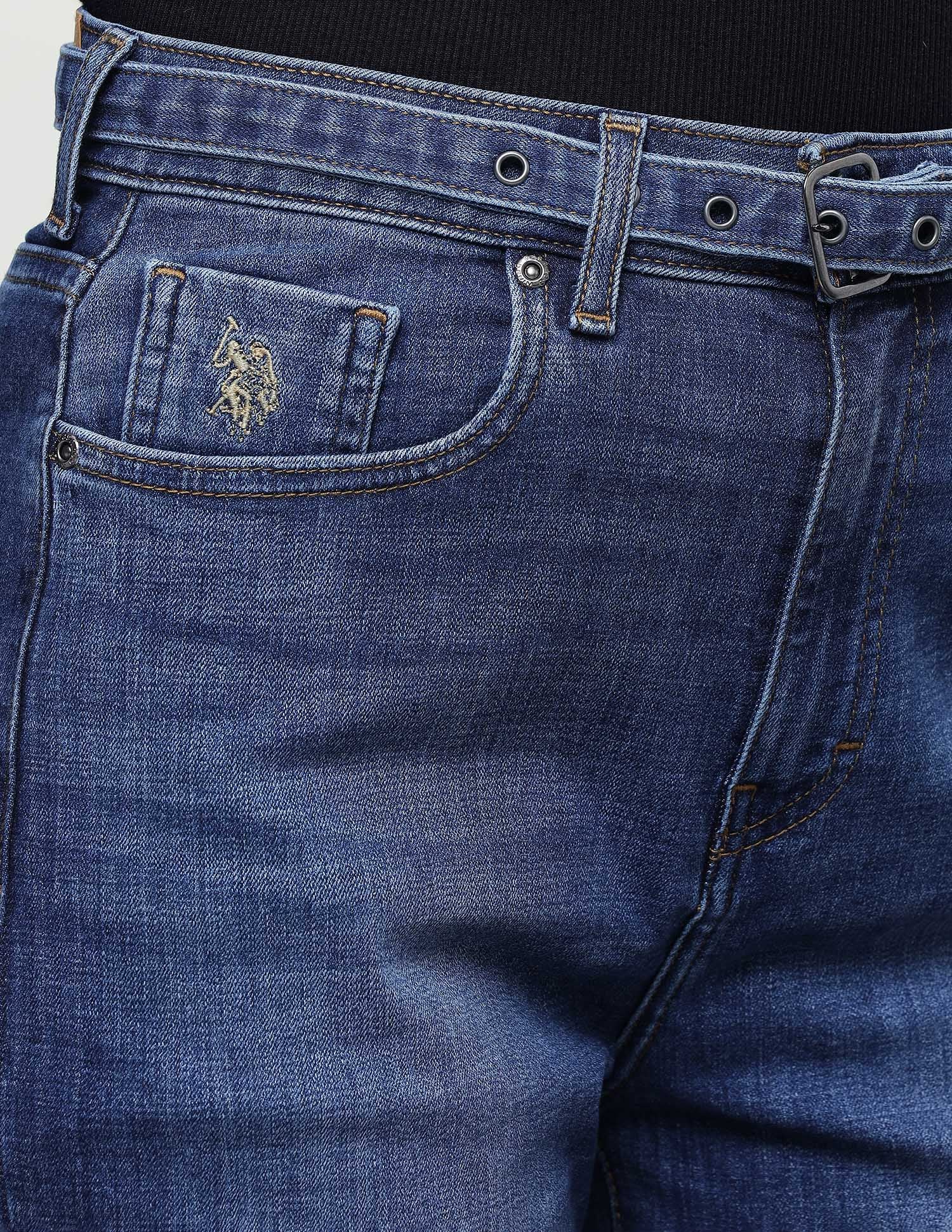 Straight Fit Blue Jeans Dark Blue - U.S. Polo Assn. India | Large